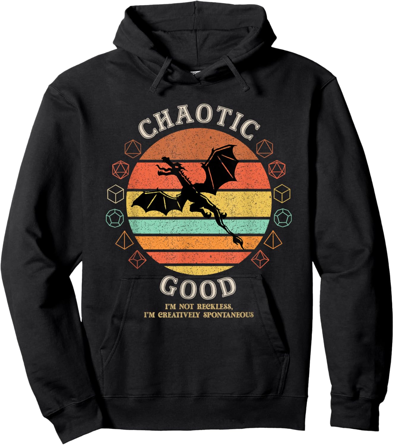 Funny Chaotic Good RPG Player Gamer Hoodie - Hoodie | Black