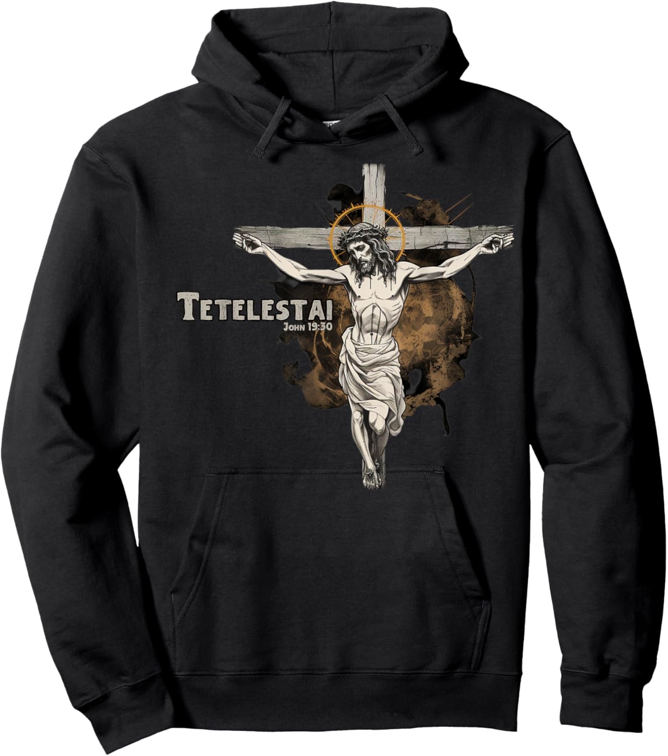 Tetelestai Jesus John Bible Verse Hoodie - Hoodie | Black