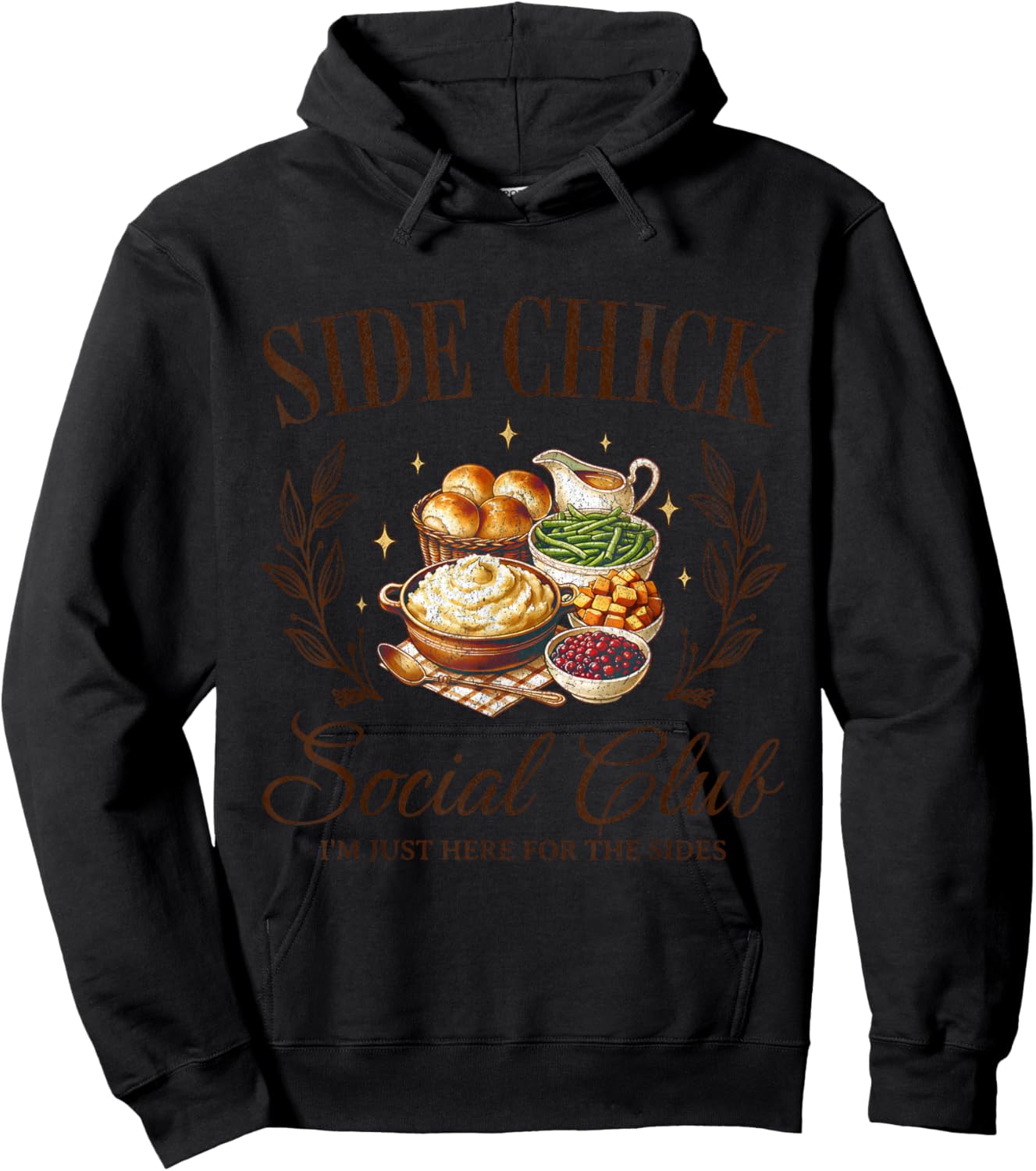 Side Chick Social Club Thanksgiving Hoodie - Hoodie | Black