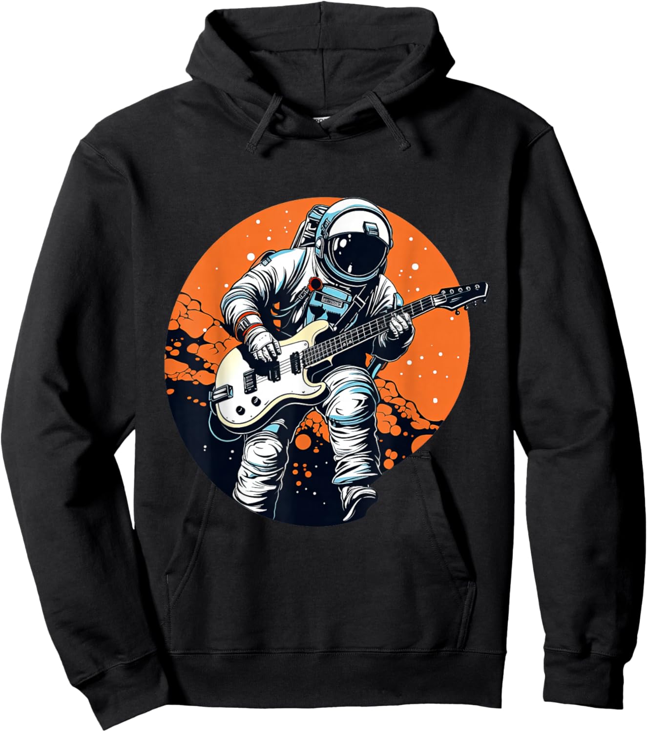 Astronaut Playing The Bass Guitar Hoodie - Hoodie | Black