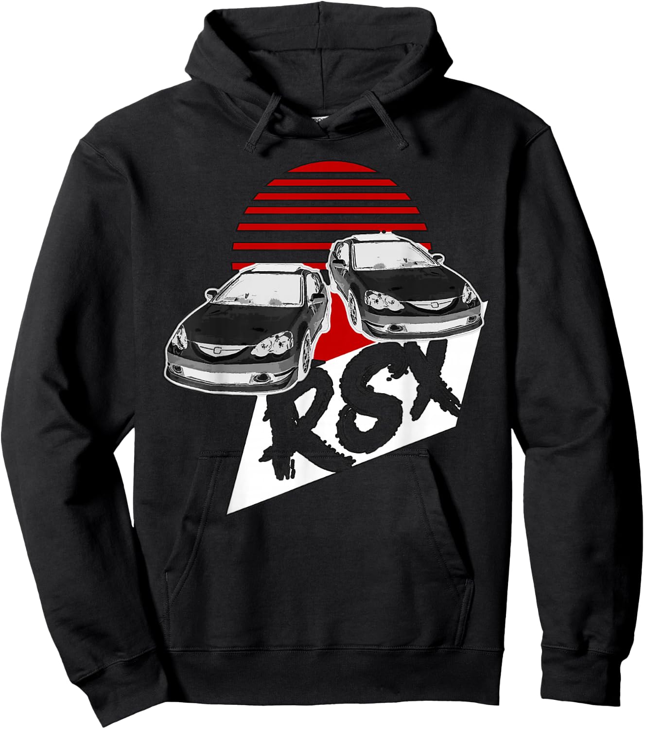 Rexy RSX DC5 4banger Sports Coupe Race Car JDM Hoodie - Hoodie | Black