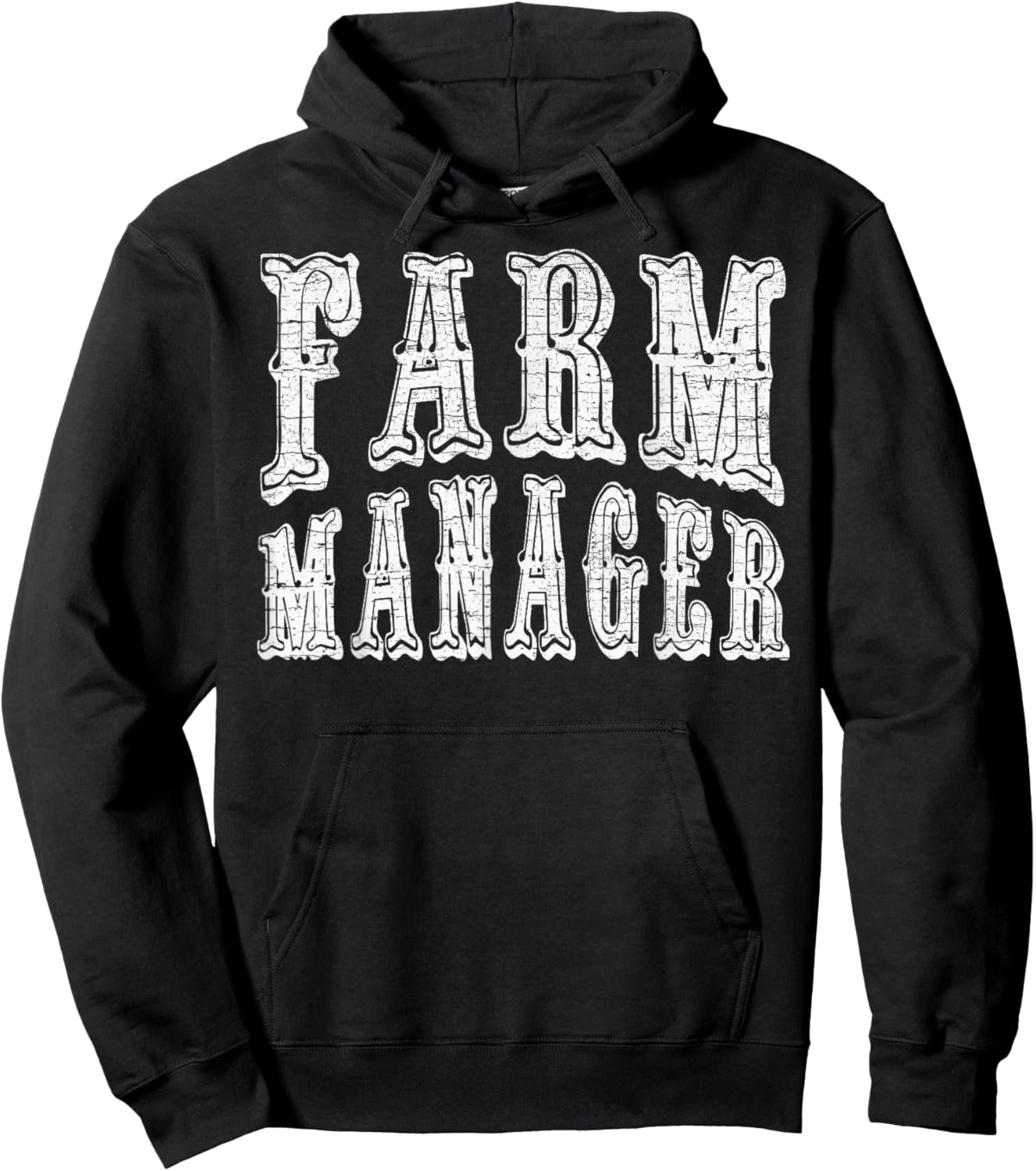 Farm Manager Vintage Country Western Worker Hoodie - Hoodie | Black