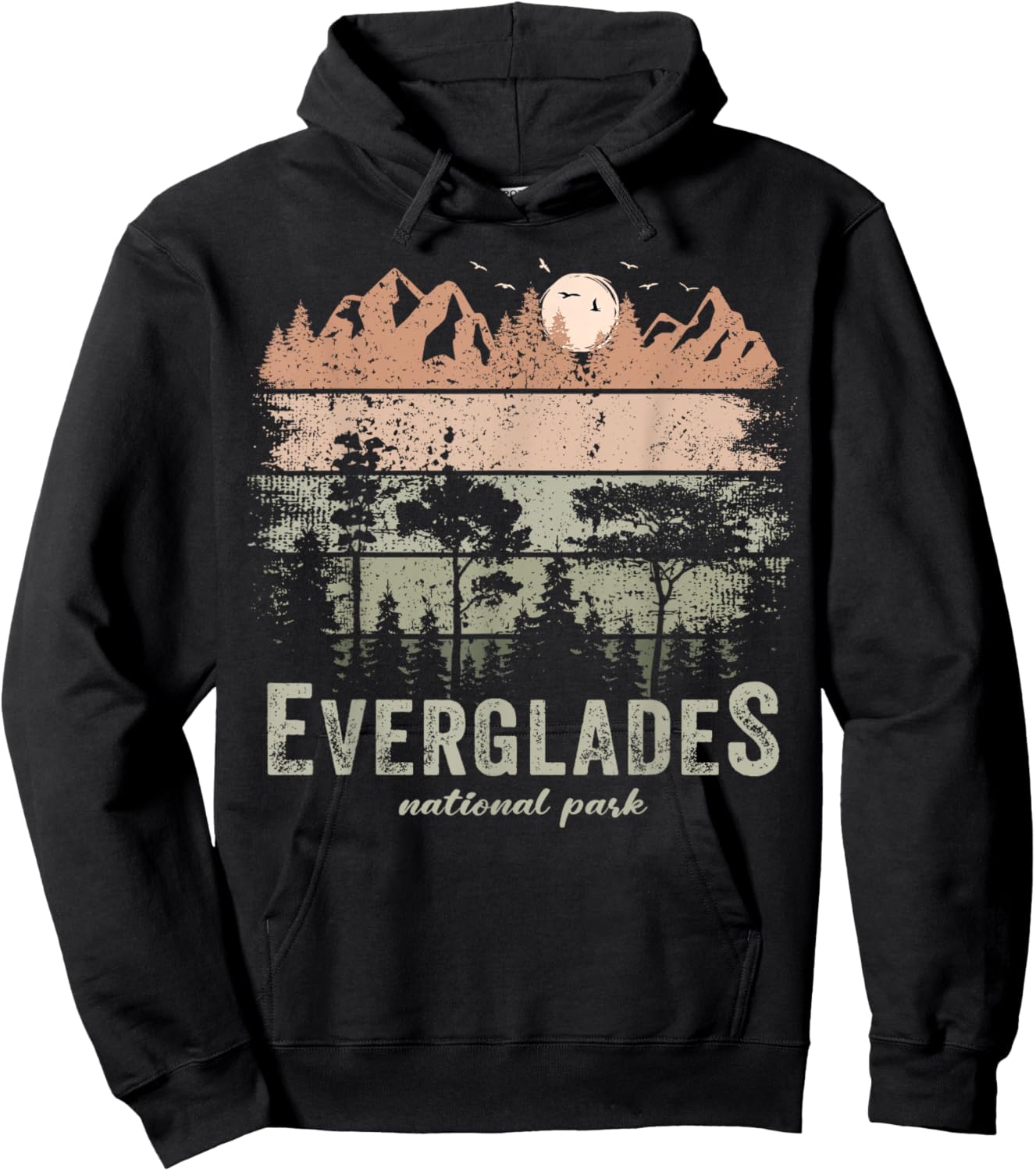 Retro Everglades National Park US Vintage Everglades Hoodie - Hoodie | Black