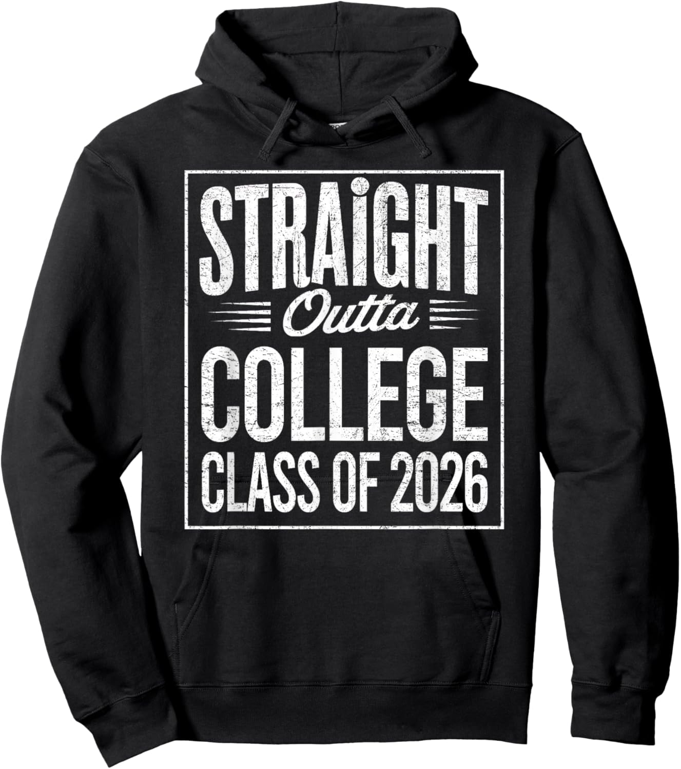 Straight Outta College Graduation Class of 2026 Graduate Hoodie - Hoodie | Black