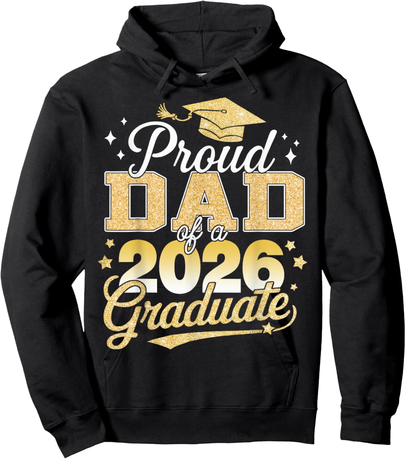 Proud Dad Of A Class Of 2026 Graduate Senior 26 Graduation Hoodie - Hoodie | Black