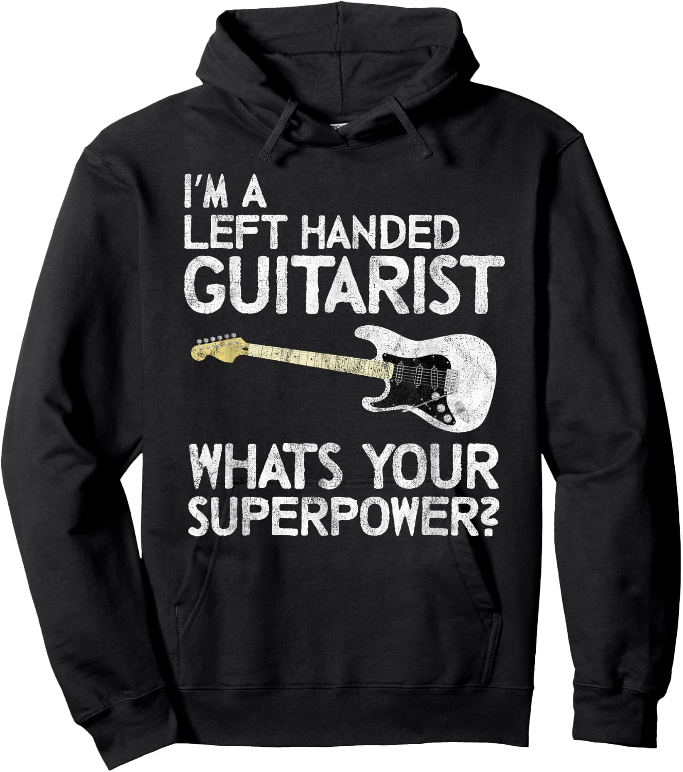 Left Handed Guitarist Lefty Guitar Player Shredder Rock Band Hoodie - Hoodie | Black