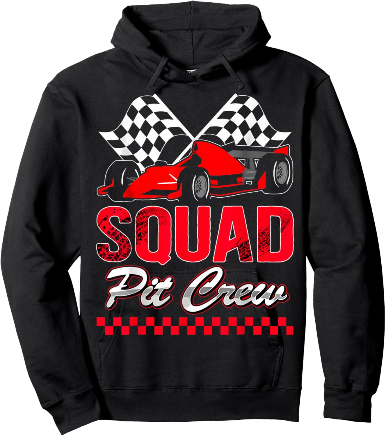 Pit Crew Squad Race Car Birthday Boy Racing Car Hoodie - Hoodie | Black