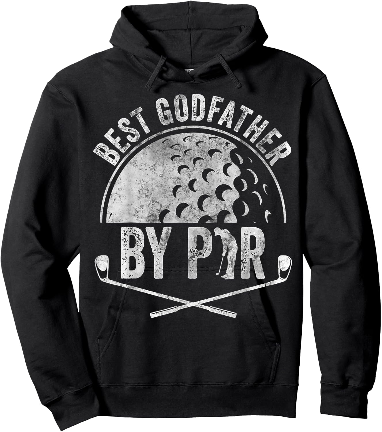 Best Godfather By Par Shirt Golf Lover Sports Gift Golf Hoodie - Hoodie | Black