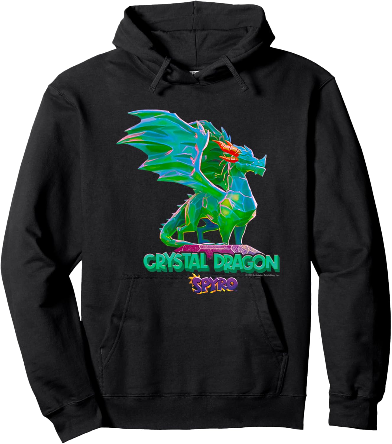 Spyro Crystal Dragon Retro Neon Shimmer Poster Hoodie - Hoodie | Black
