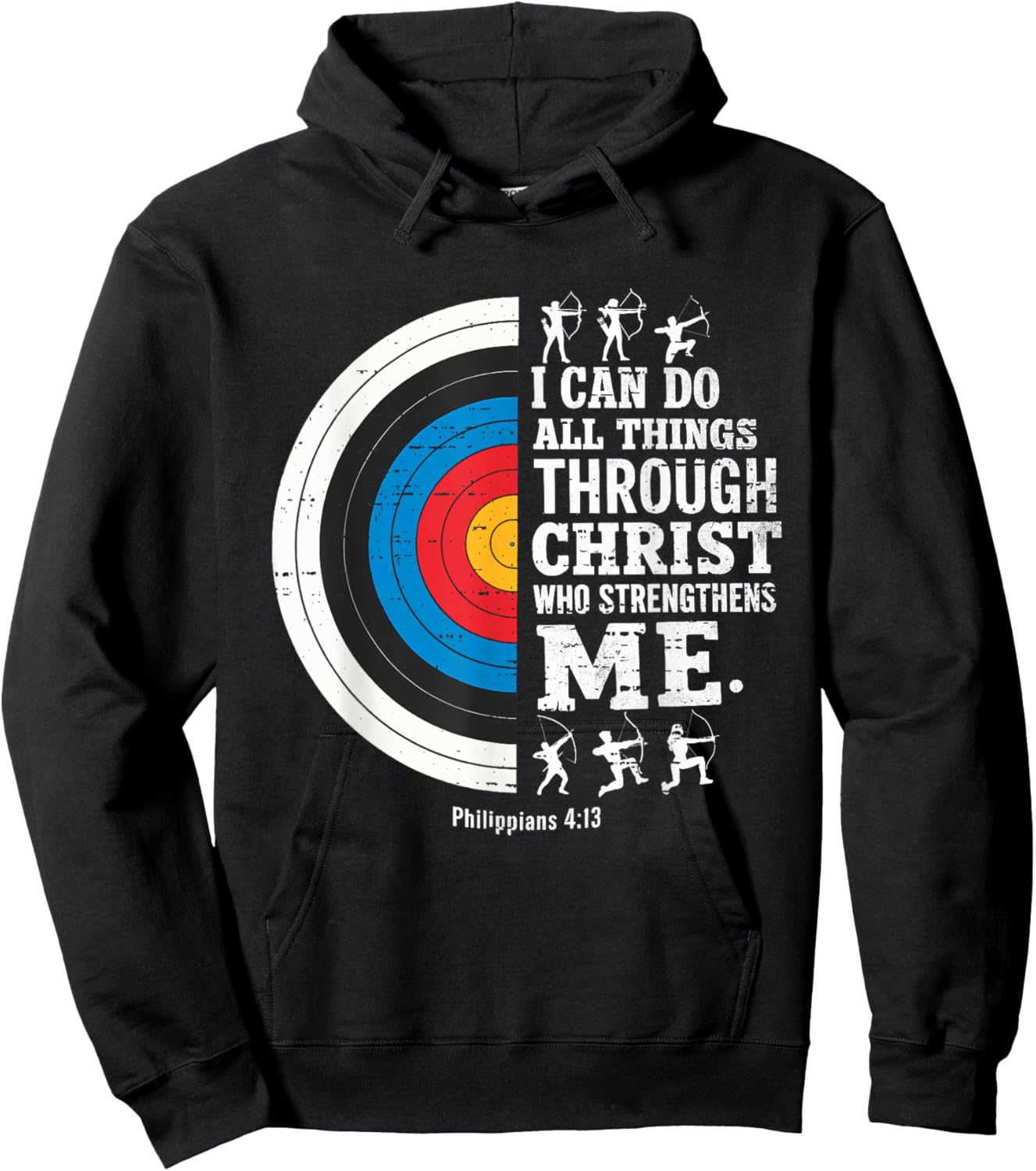 Christian Archery I Can Do All Things Religious Faith Hoodie - Hoodie | Black