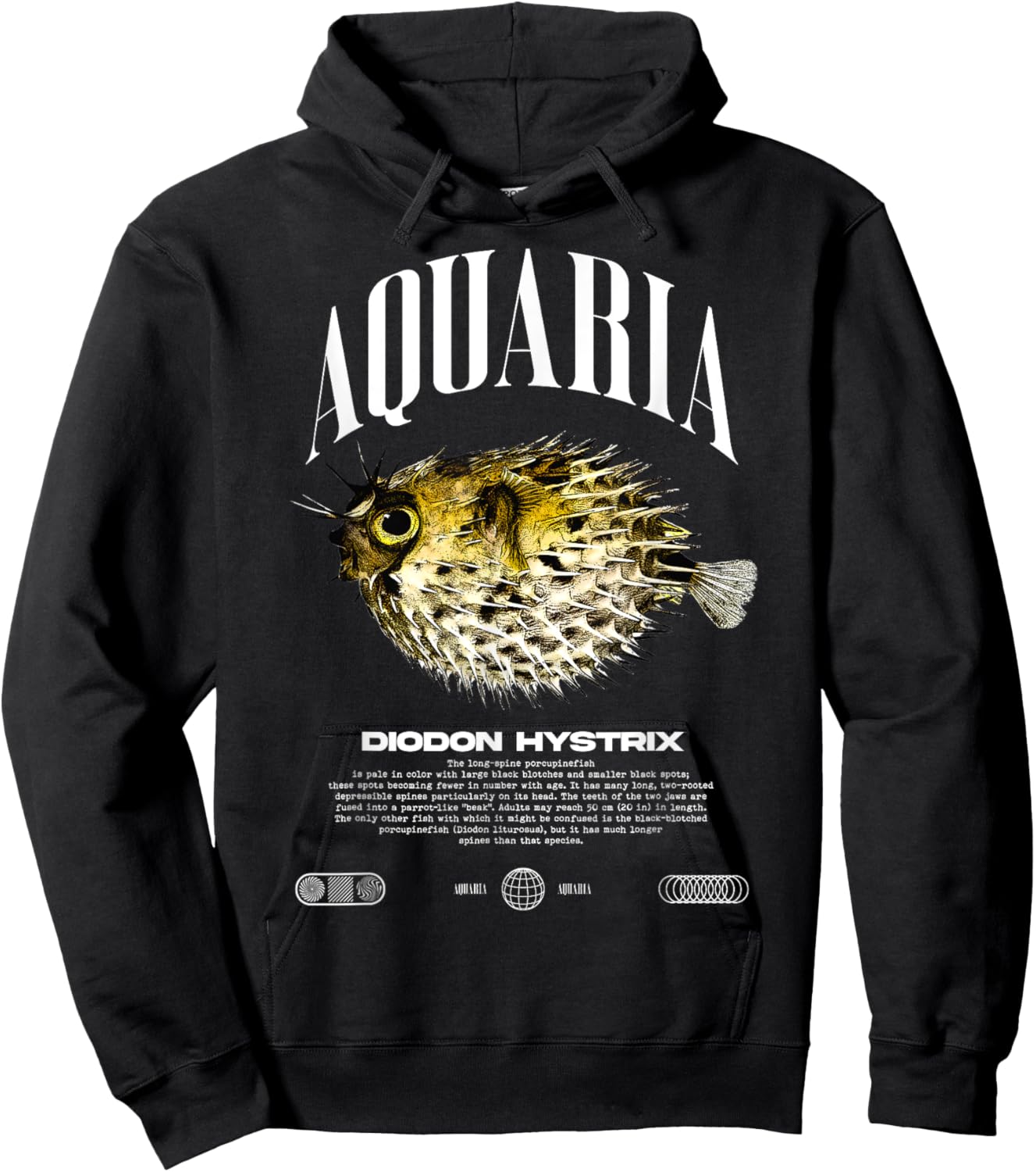 Porcupine Puffer Fish Fish Keeper Modern Streetwear Hoodie - Hoodie | Black