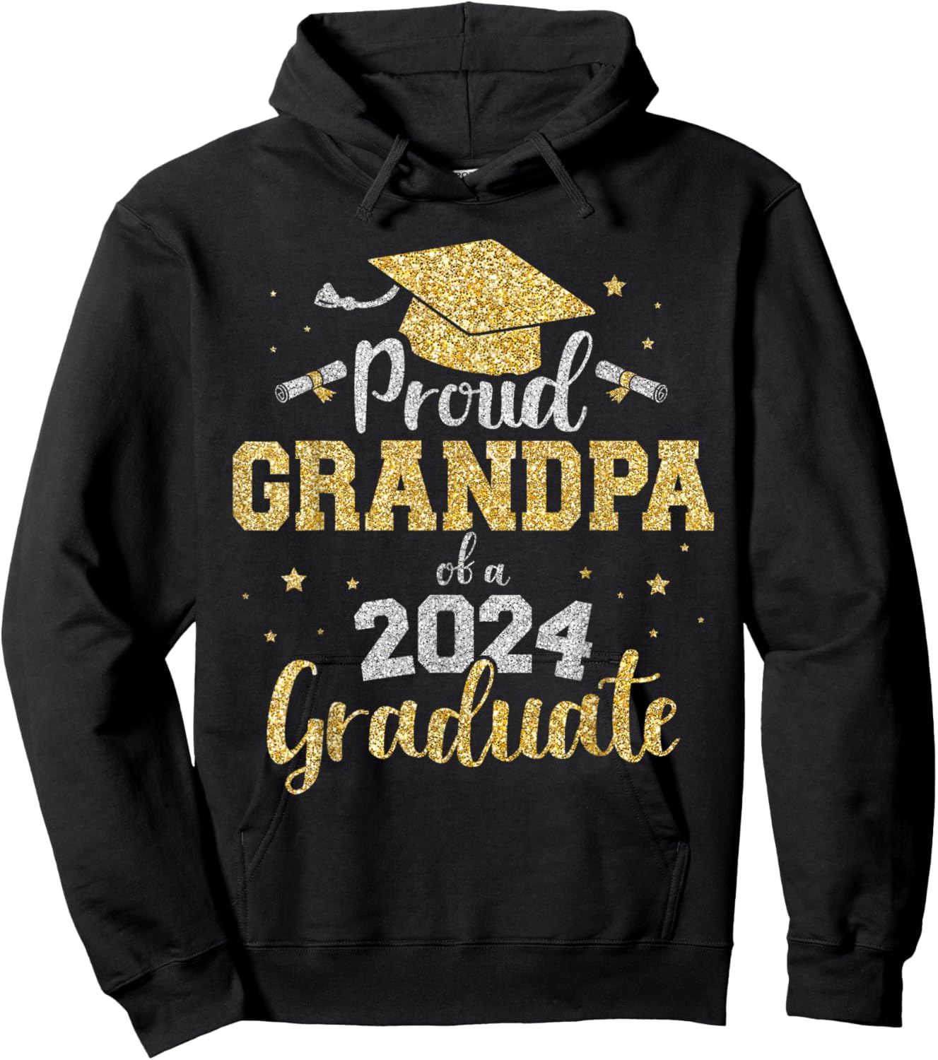 Proud grandpa of a class of 2024 graduate senior graduation Hoodie - Hoodie | Black