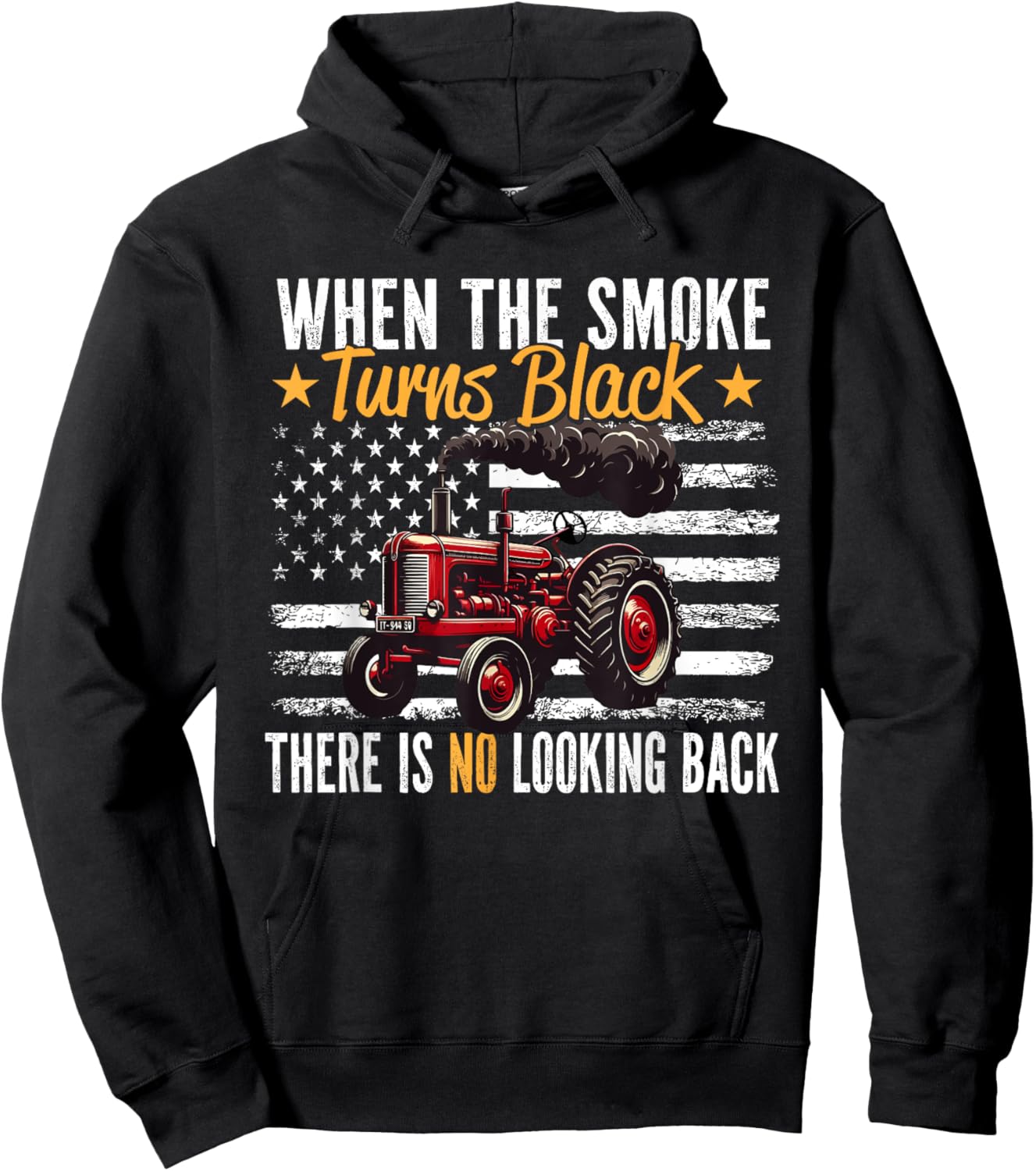 Tractor Pulling Power Smoke Turns Black Tractorpulling USA Hoodie - Hoodie | Black