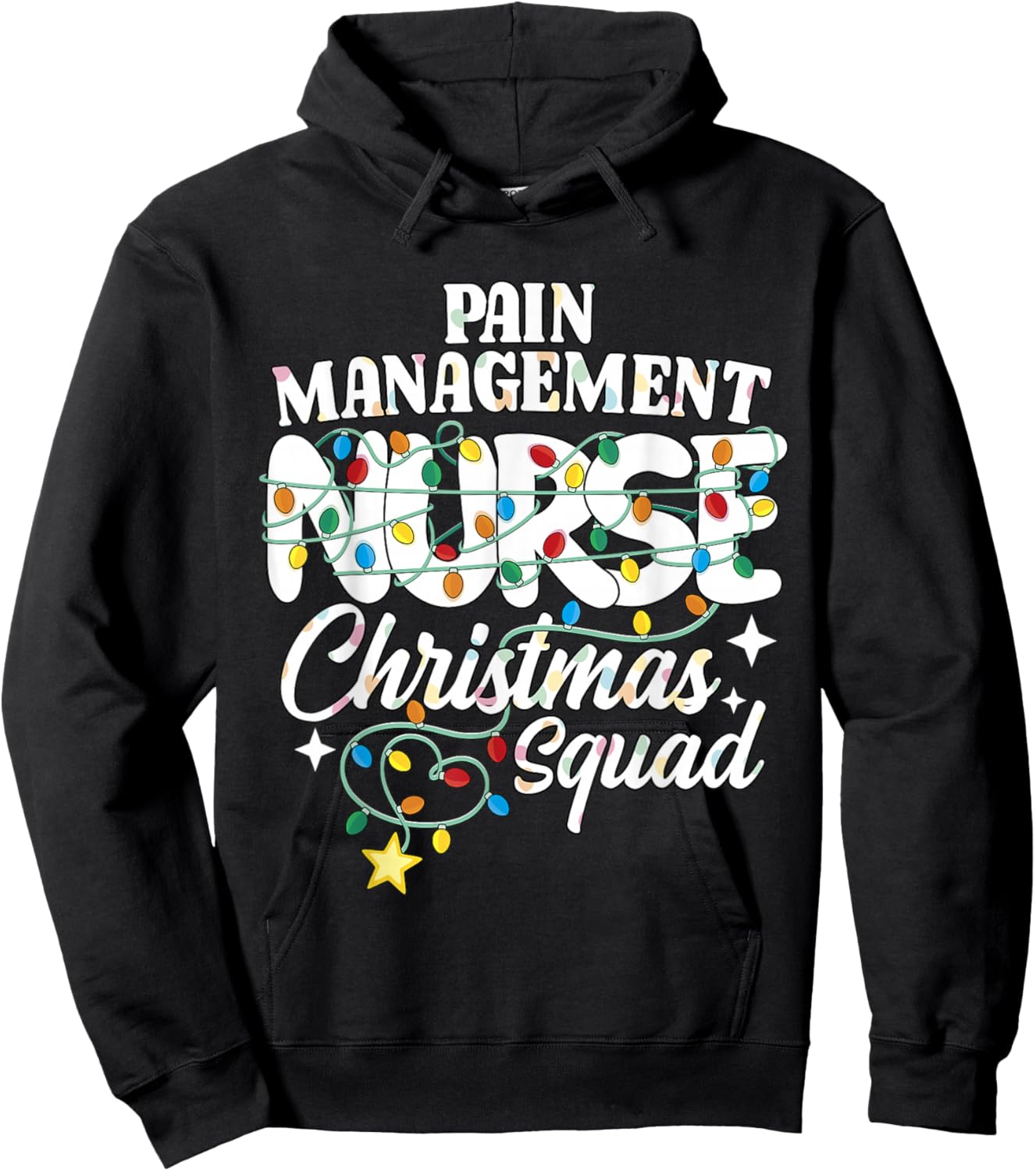 Pain Management Nurse Christmas Squad Pain Control Nursing Hoodie - Hoodie | Black