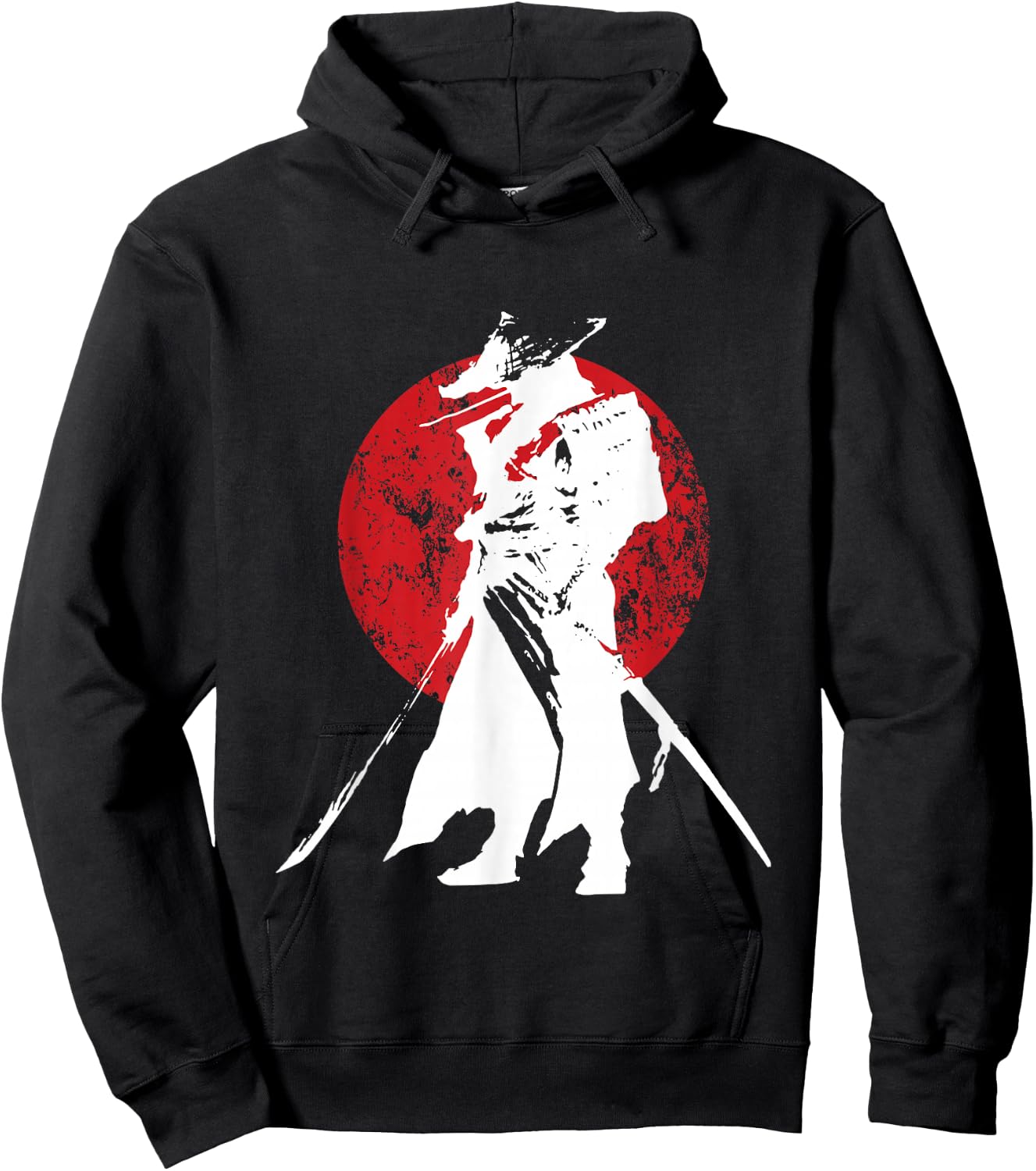 Vintage Japanese Samurai Retro Bushido Warrior Japan Sword Hoodie - Hoodie | Black