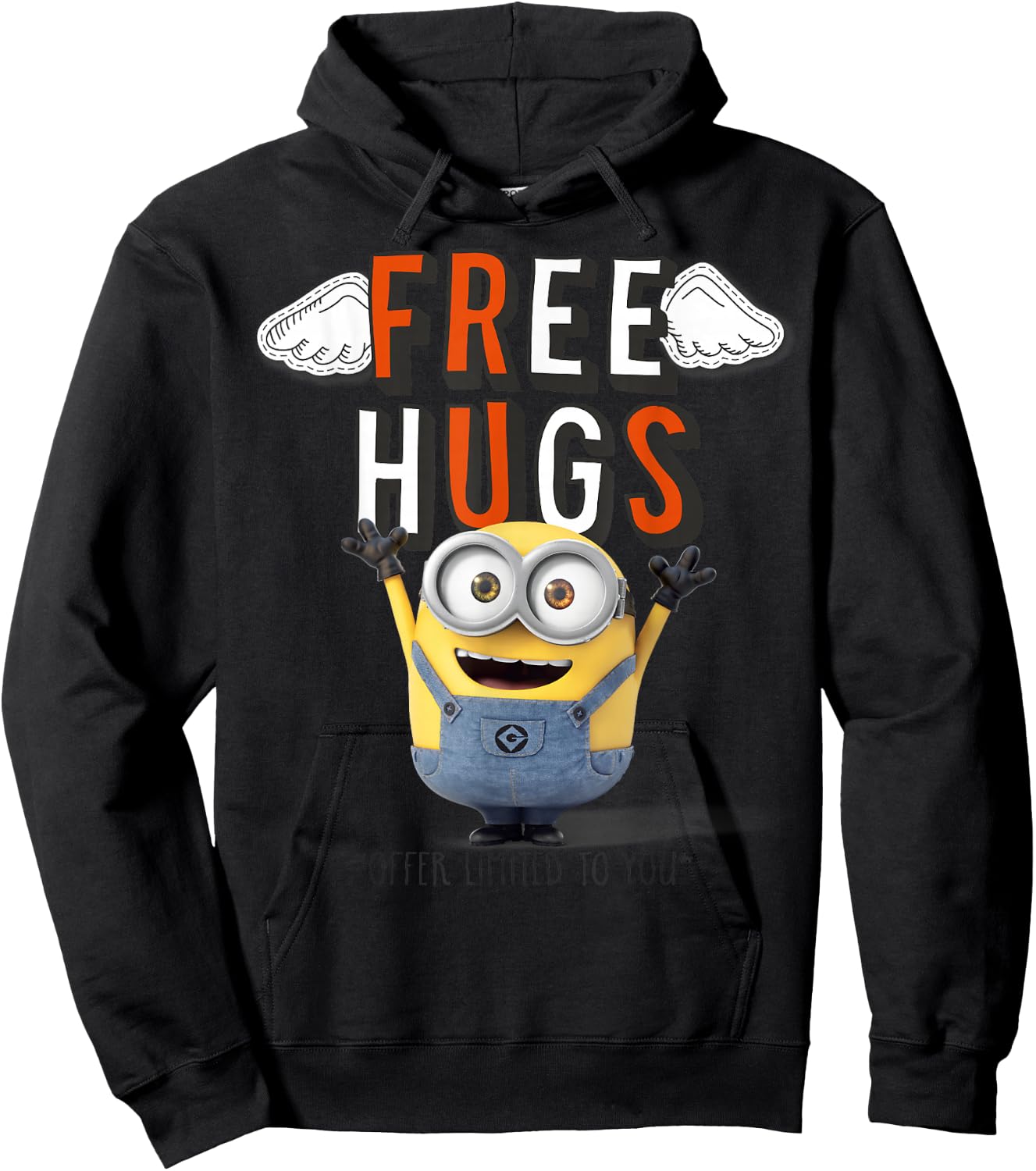 Despicable Me Minions Free Hugs Graphic Hoodie - Hoodie | Black