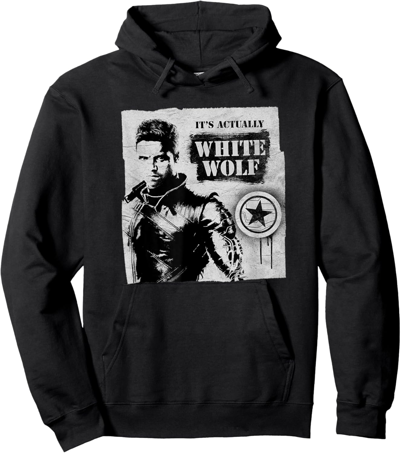 The Falcon and the Winter Soldier Bucky Barnes White Wolf Hoodie - Hoodie | Black