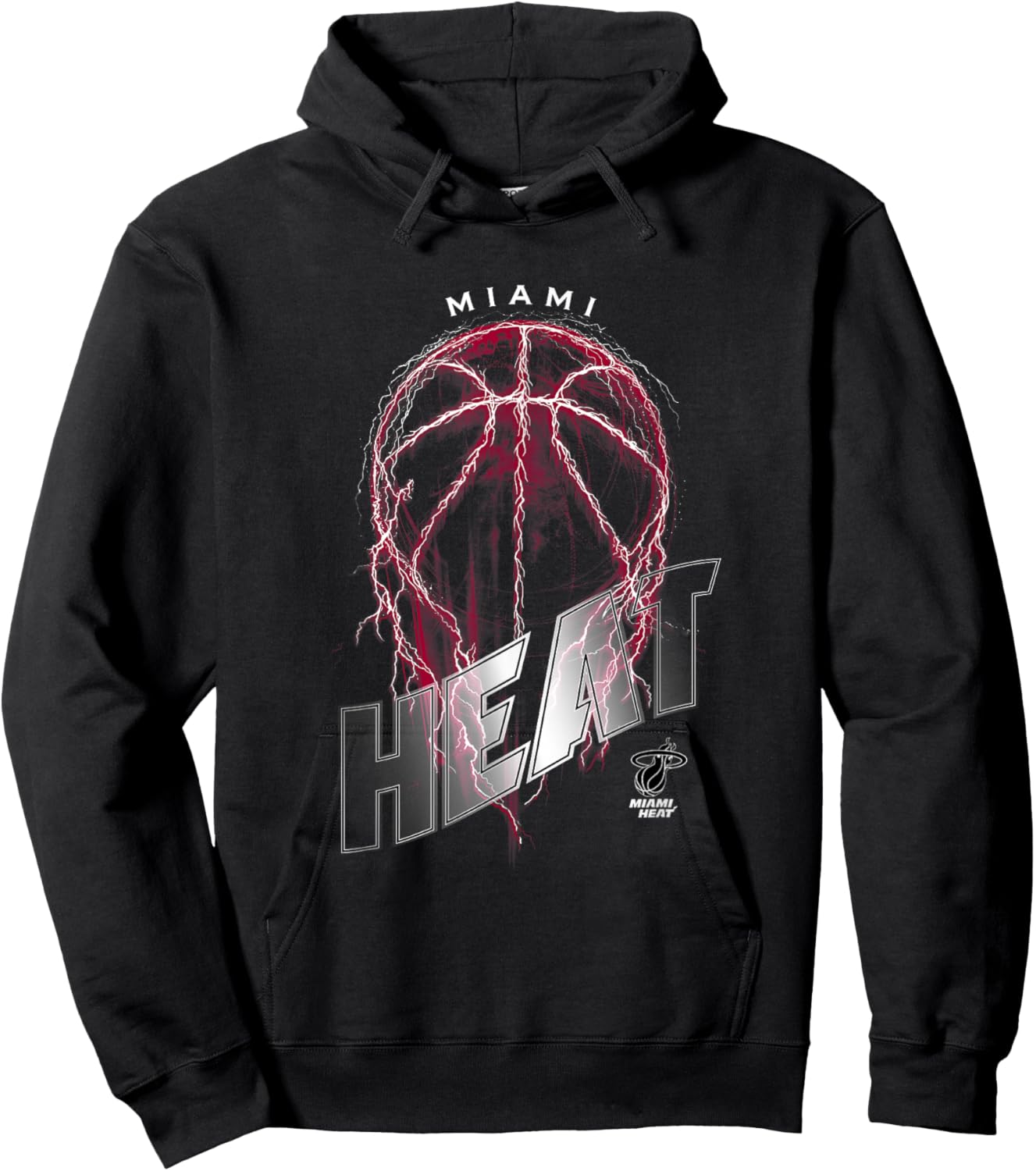 NBA Miami Heat Lightning Bolt Basketball Logo Hoodie - Hoodie | Black