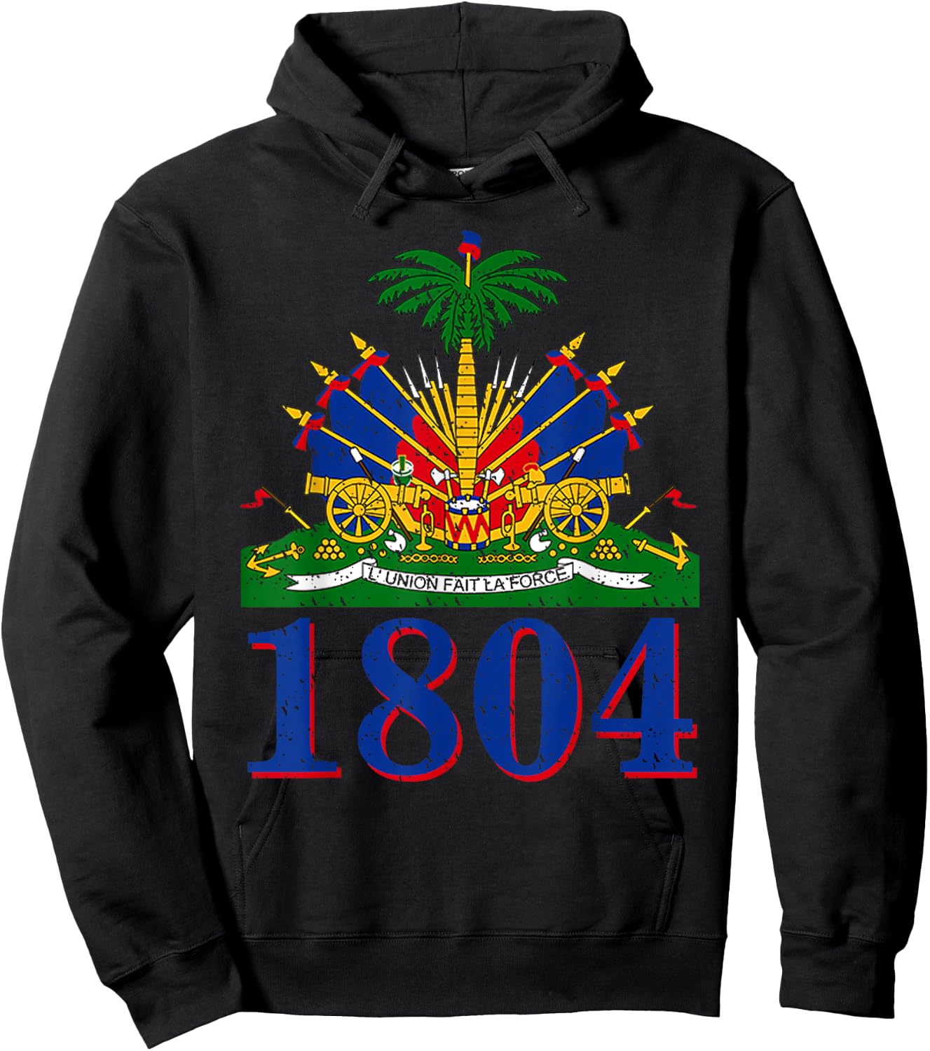 1804 Shirt | Cute Haiti Year Of Independence Gift Hoodie - Hoodie | Black
