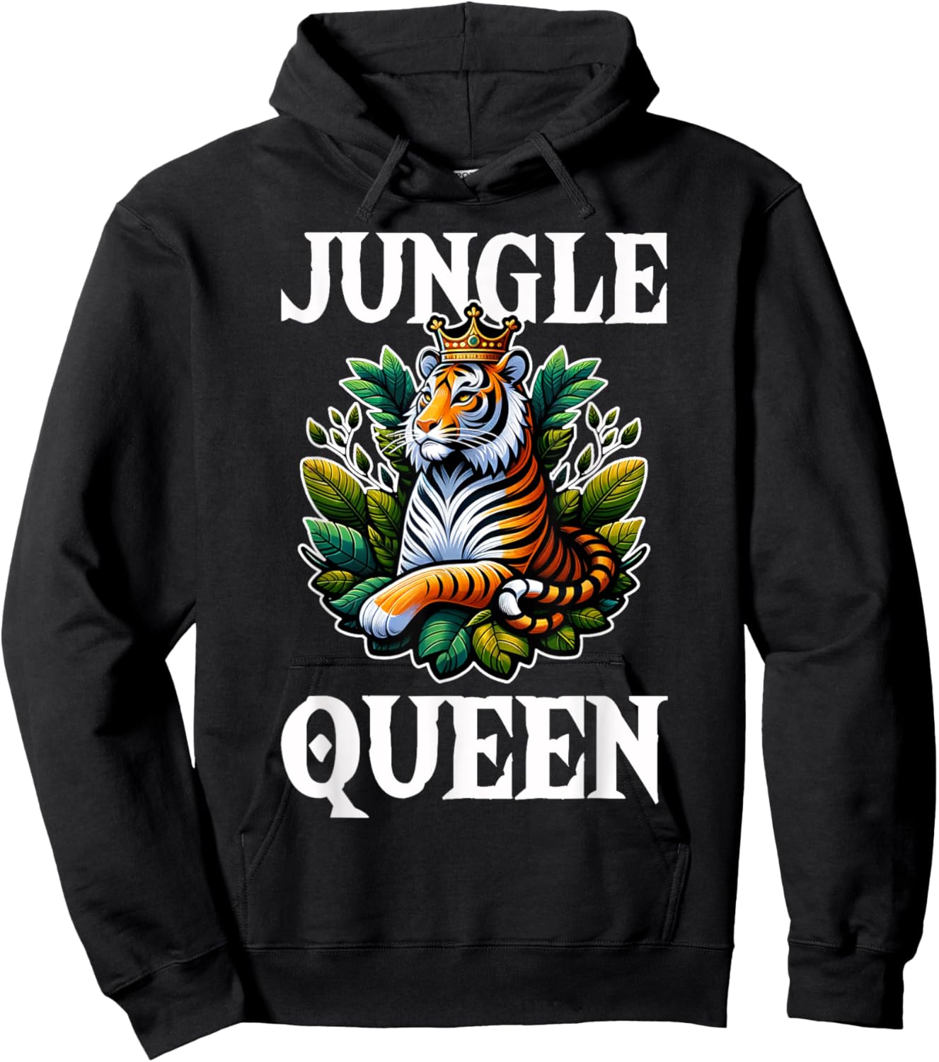 Jungle Queen Wild Animal Lover Wildlife Nature Graphic Hoodie - Hoodie | Black
