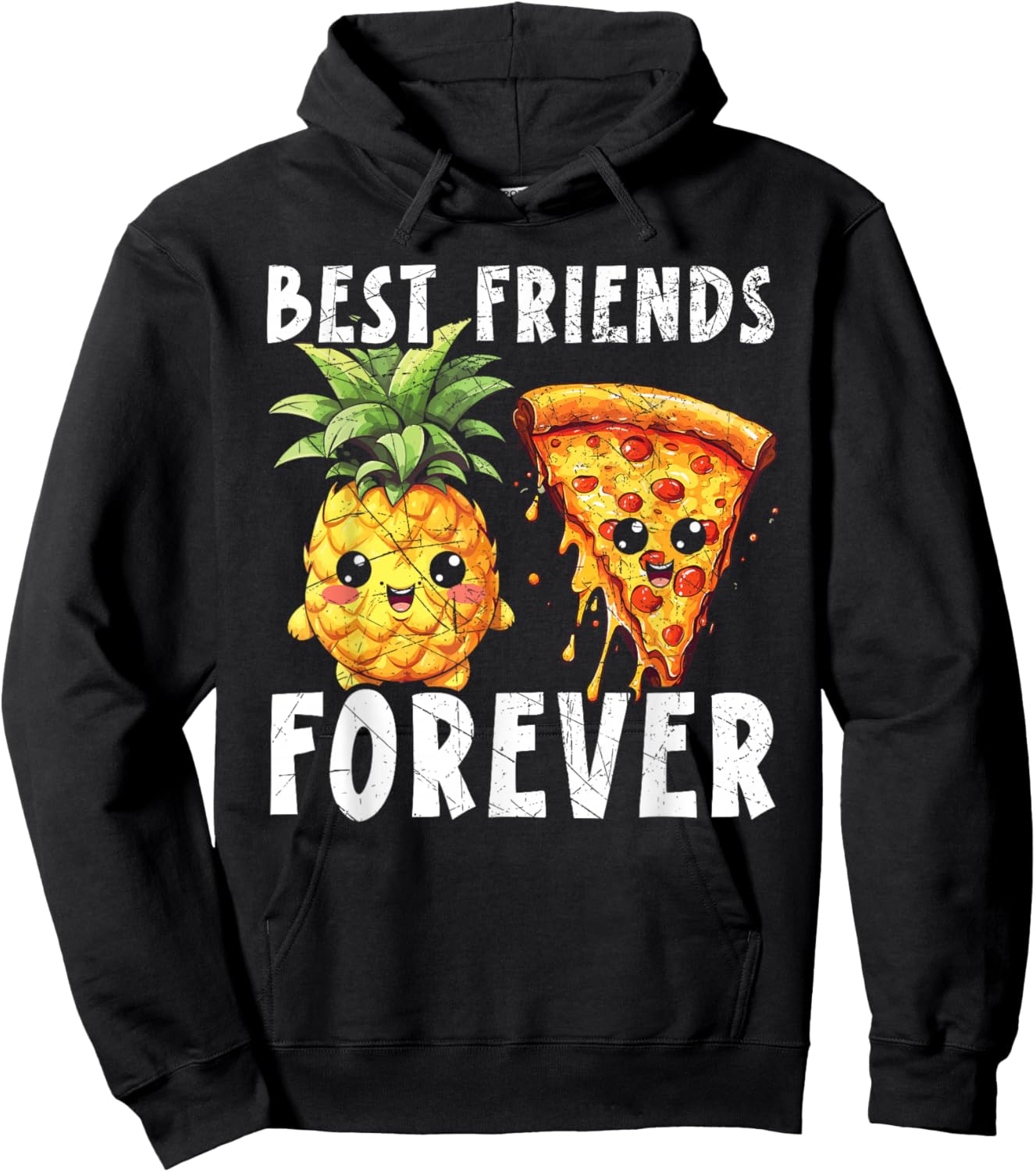Pizza And Pineapple Tropical Fruit Hello Summer Pizza Eater Men Women Hoodie - Hoodie | Black