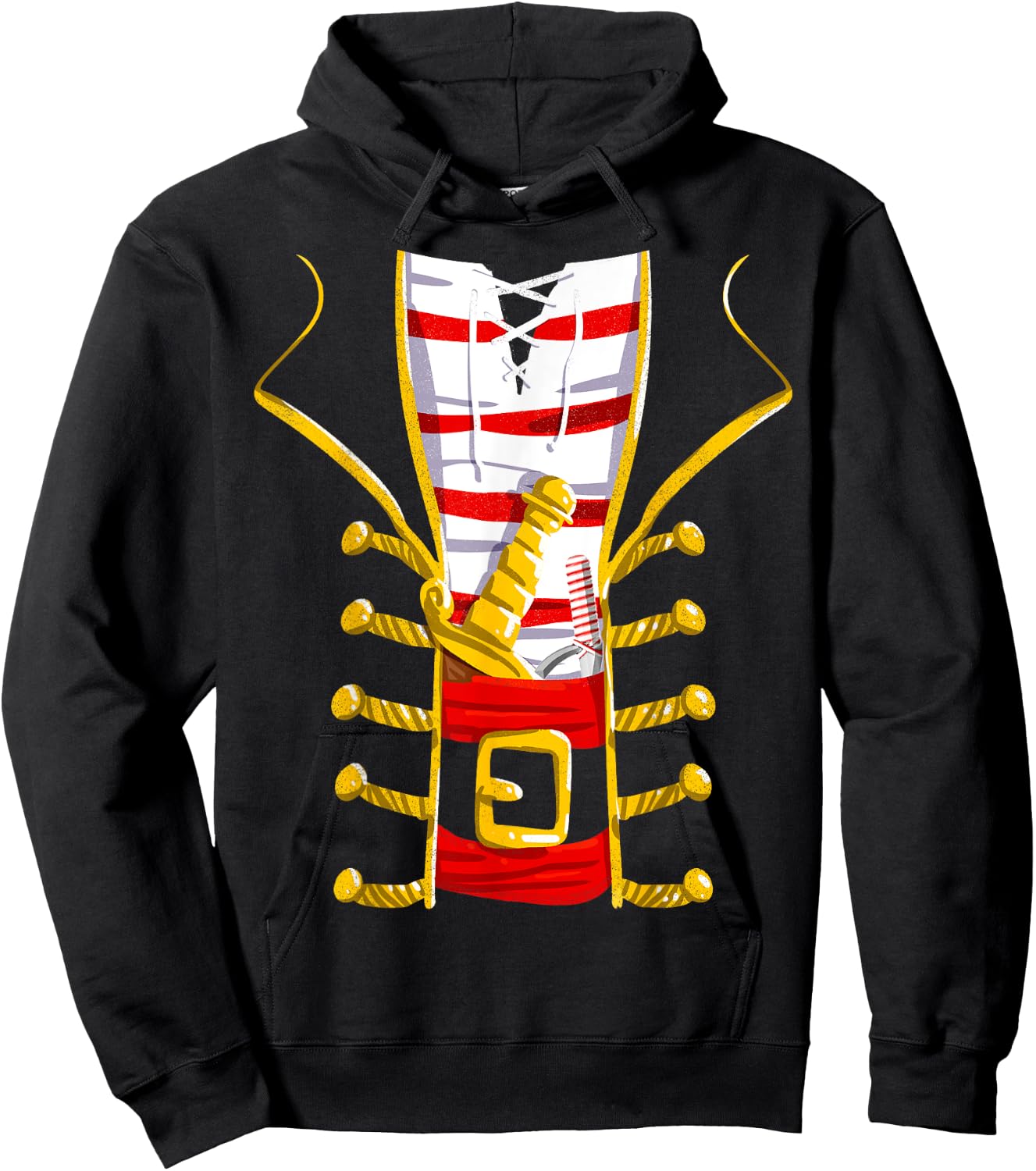 Pirate Costume Shirt Buccaneer Pirate Hoodie - Hoodie | Black