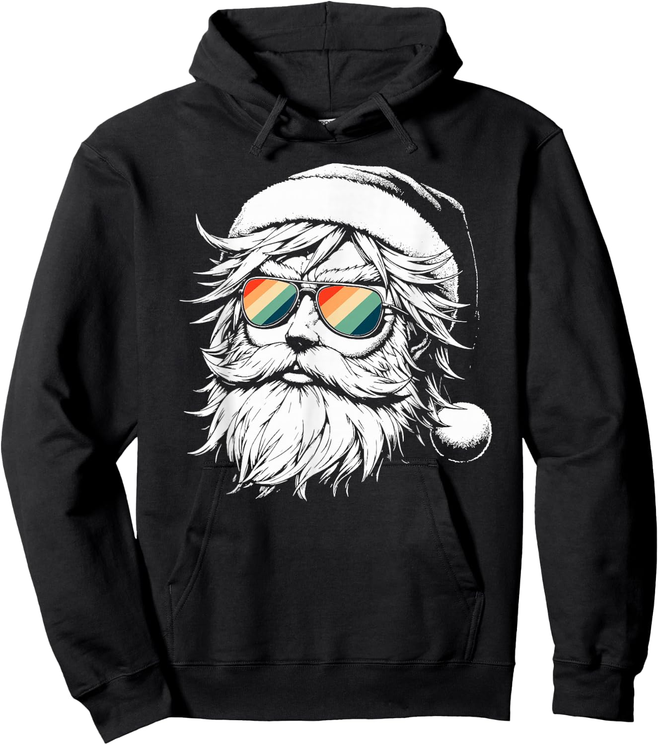 Cool Christmas Santa Claus Kids Boys Teens Merry Rizzmas Hoodie - Hoodie | Black