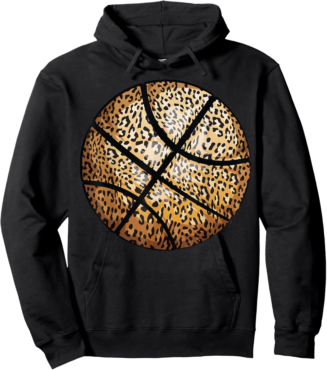 Funny Leopard Print Basketball Gift | Cool Best Team Lovers Hoodie - Hoodie | Black