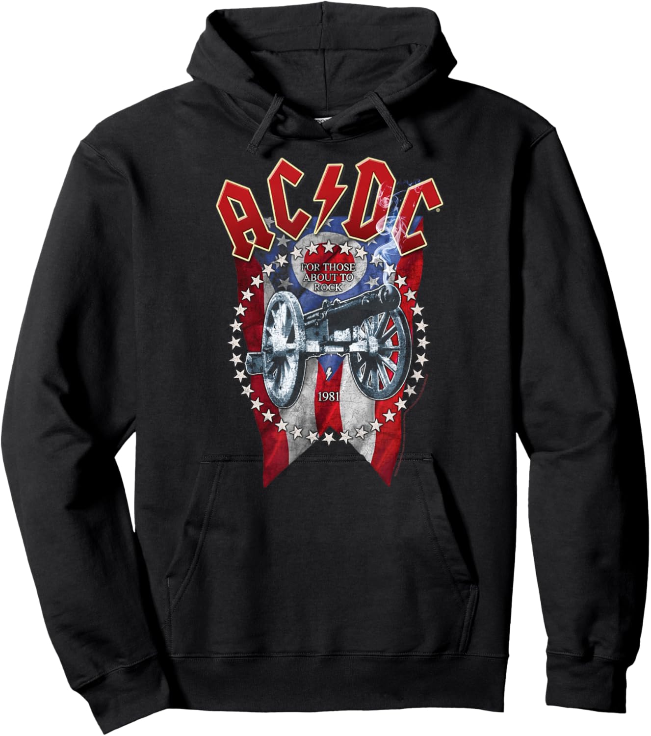 ACDC - for Those About to Rock Cannon 1981 Hoodie - Hoodie | Black