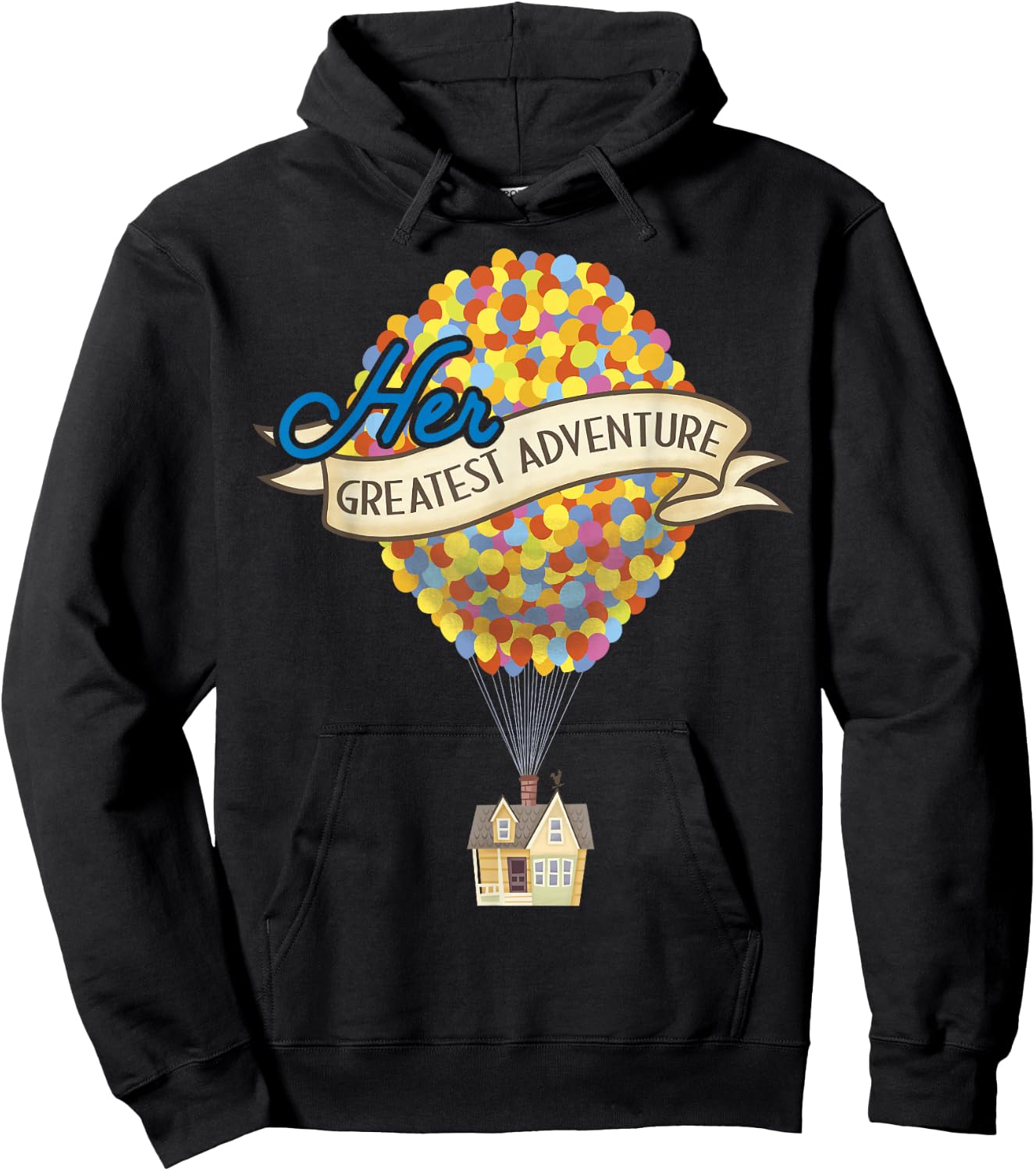 Disney Pixar Up Her Greatest Adventure House Graphic Hoodie - Hoodie | Black