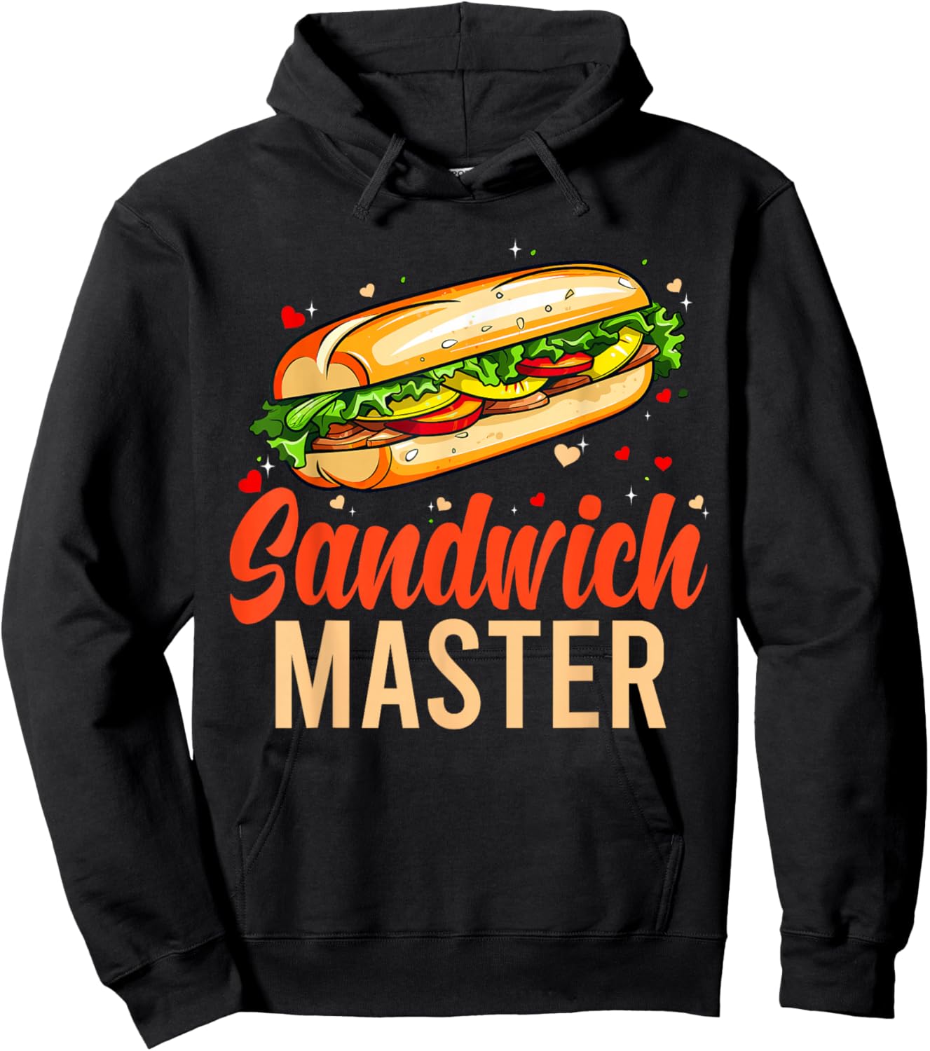 Sandwich Master Deli Sub Lover Funny Sandwich Hoodie - Hoodie | Black