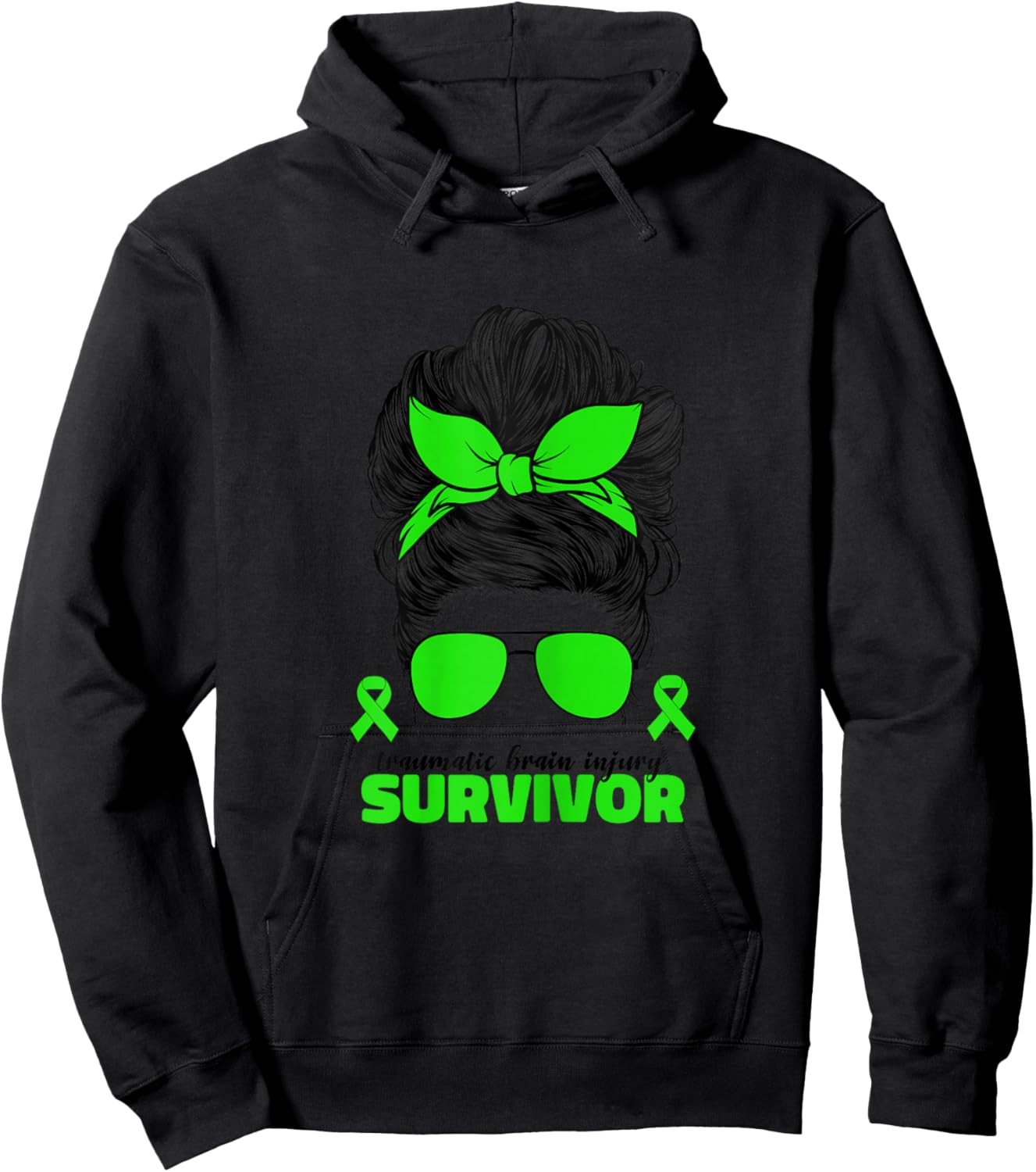 TBI Traumatic Brain Injury Survivor TBI Awareness Hoodie - Hoodie | Black