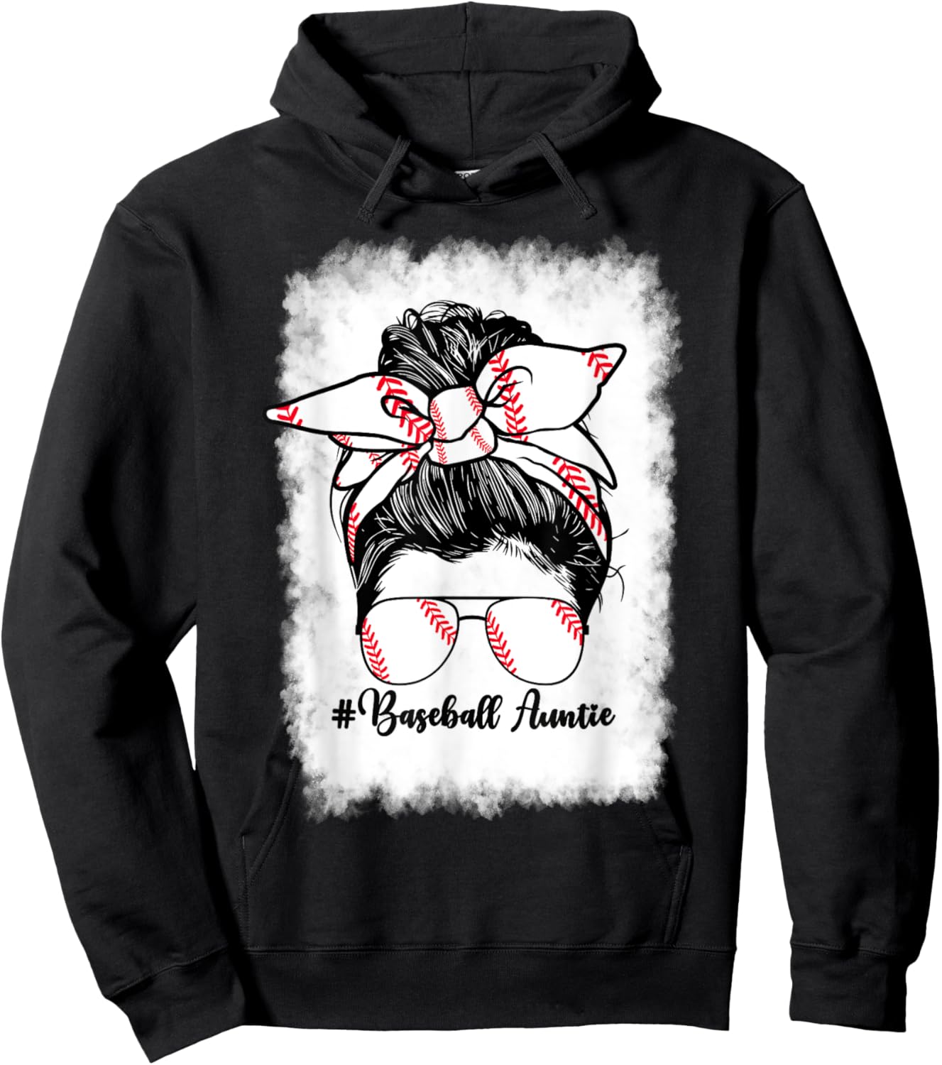 Baseball Aunt My Favorite Player Calls Me Auntie Baseball Hoodie - Hoodie | Black