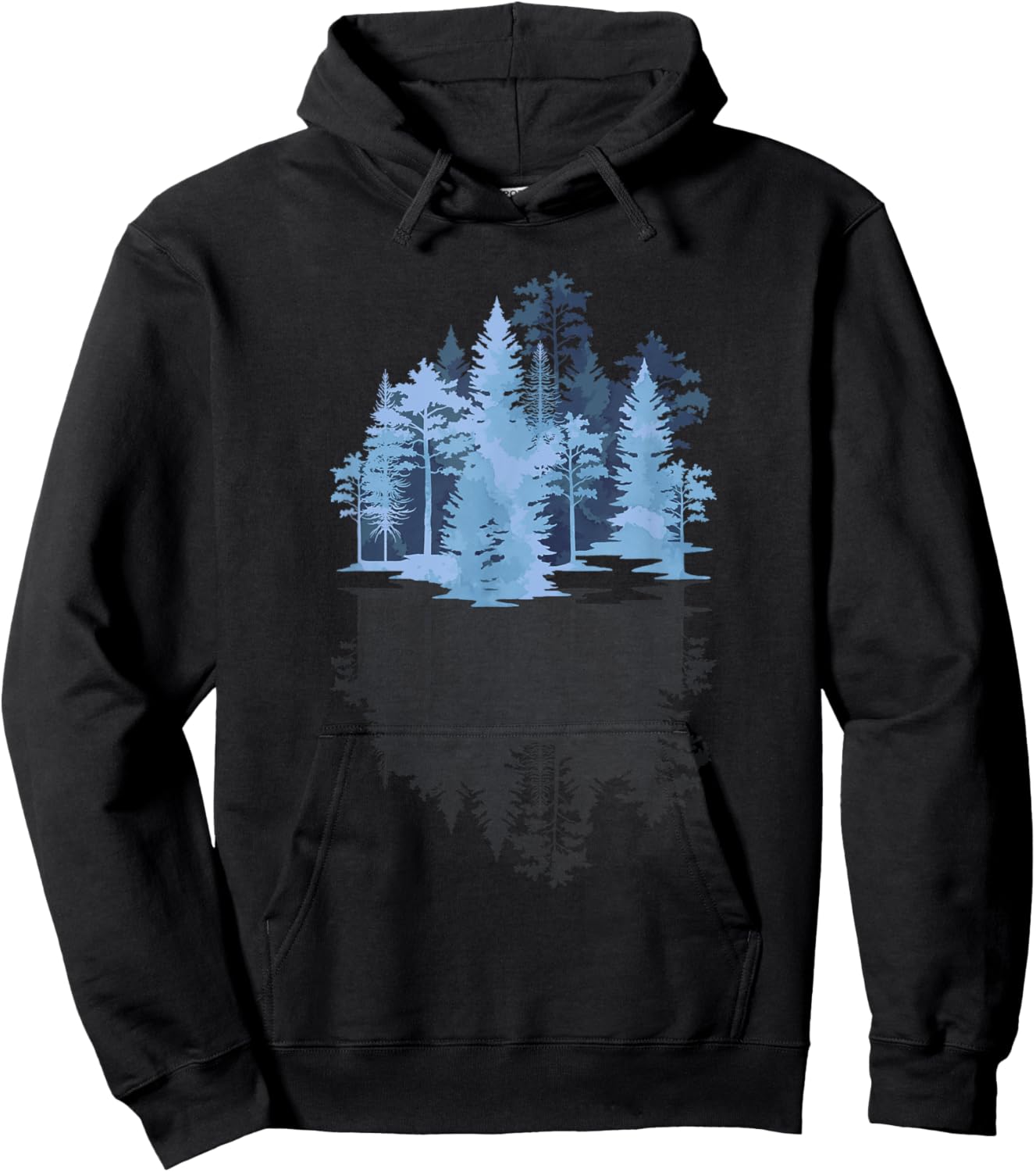 Trees Outdoor Wildlife Nature Reflection Forest Hoodie - Hoodie | Black