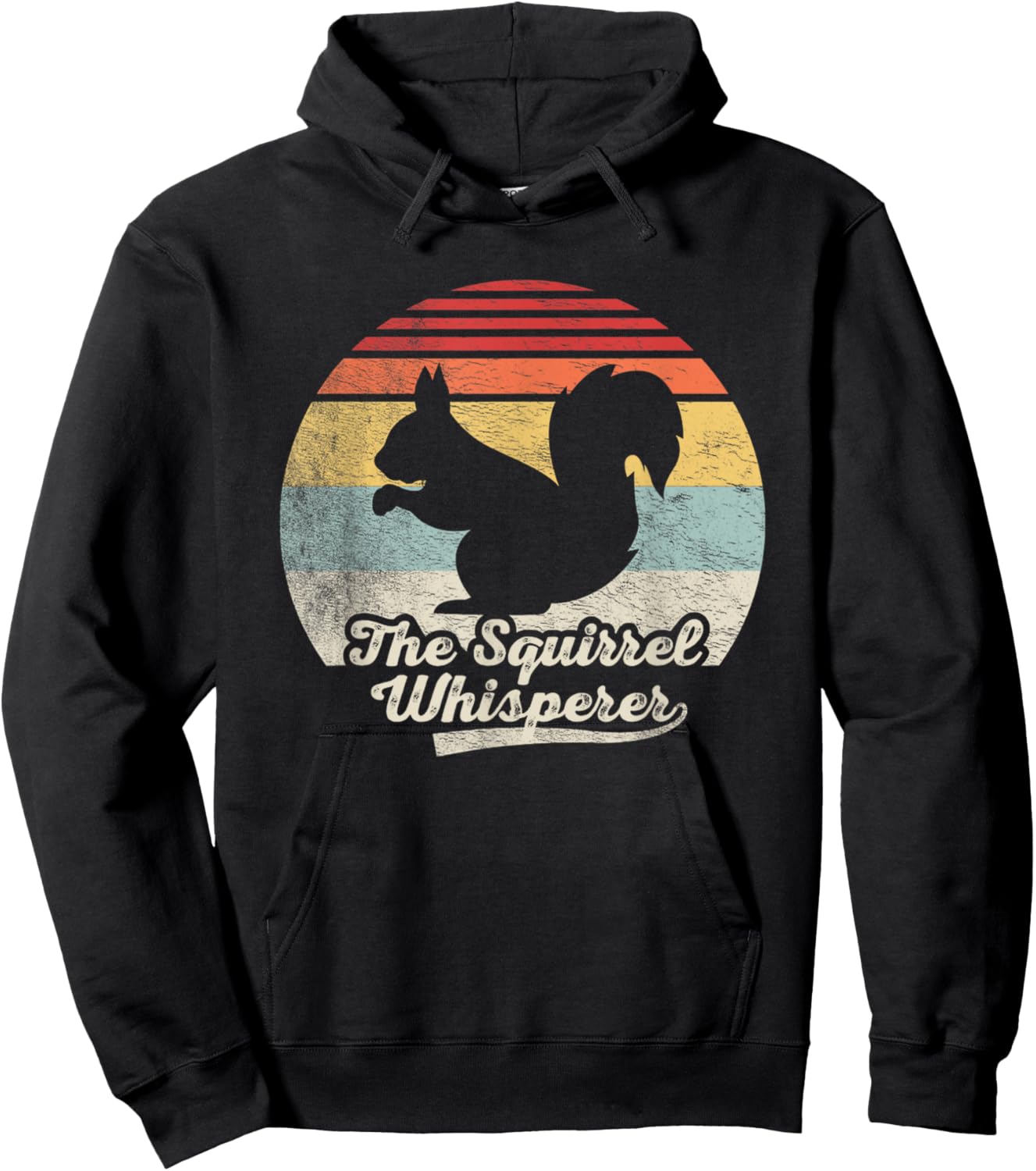Retro Vintage Squirrel Lover Squirrel Whisperer Hoodie - Hoodie | Black