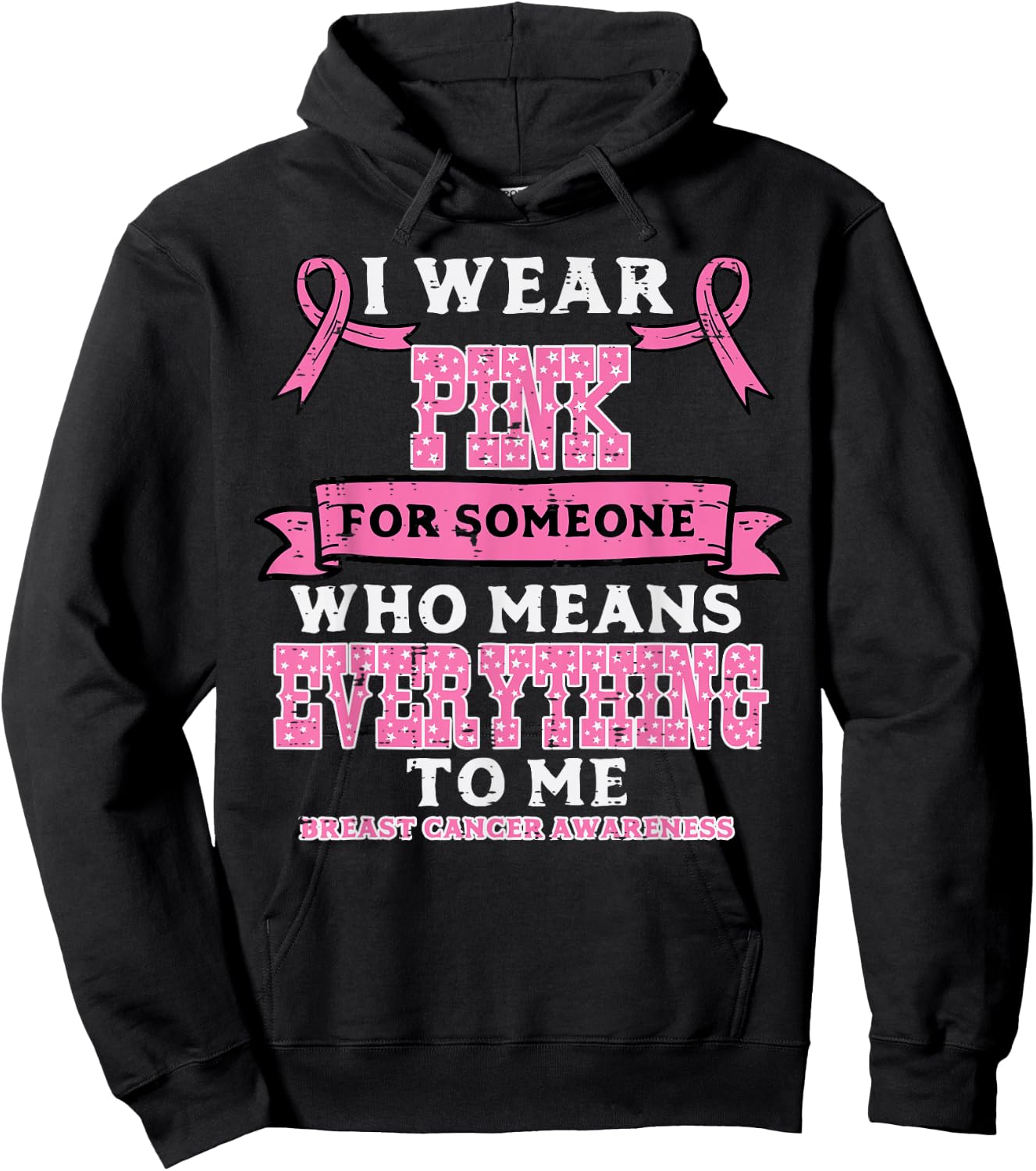 I Wear Pink For Breast Cancer Awareness Men Women Kids Hoodie - Hoodie | Black