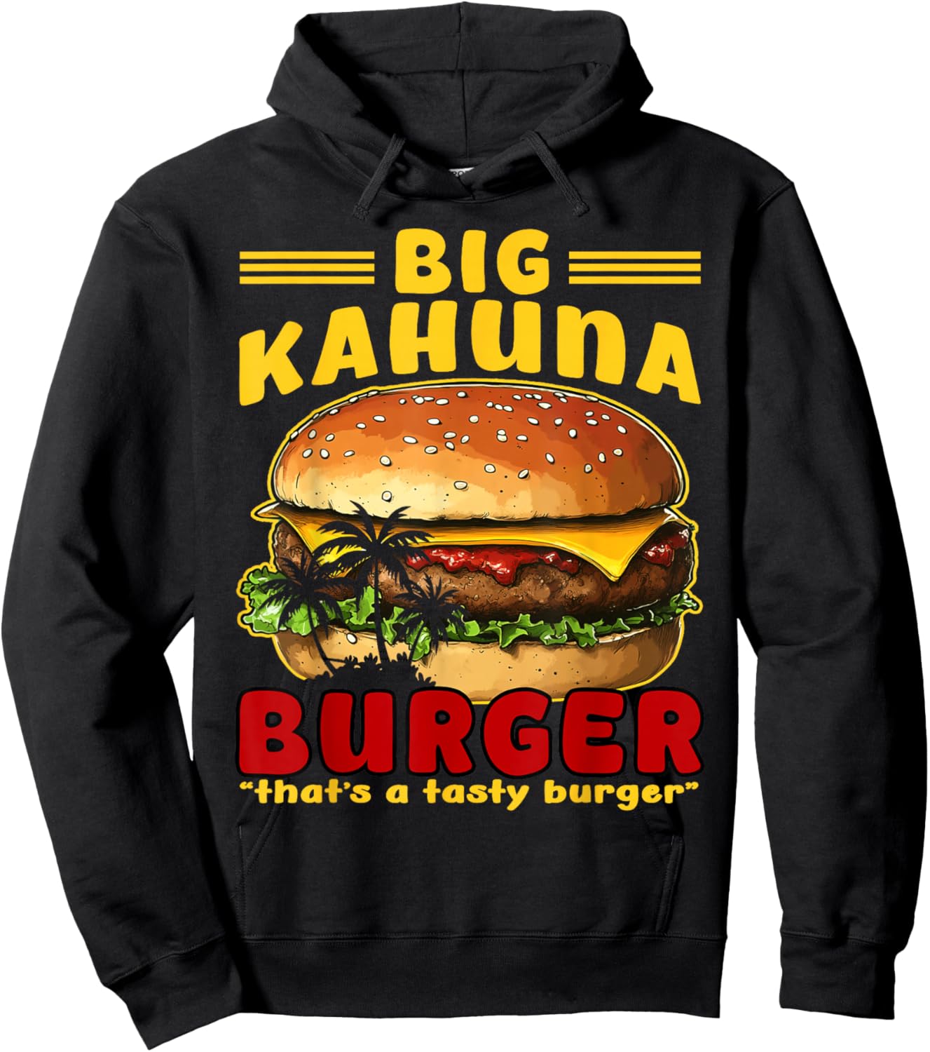 Retro Burger Kingpin Tasty Grill Graphic Cool Food Hoodie - Hoodie | Black