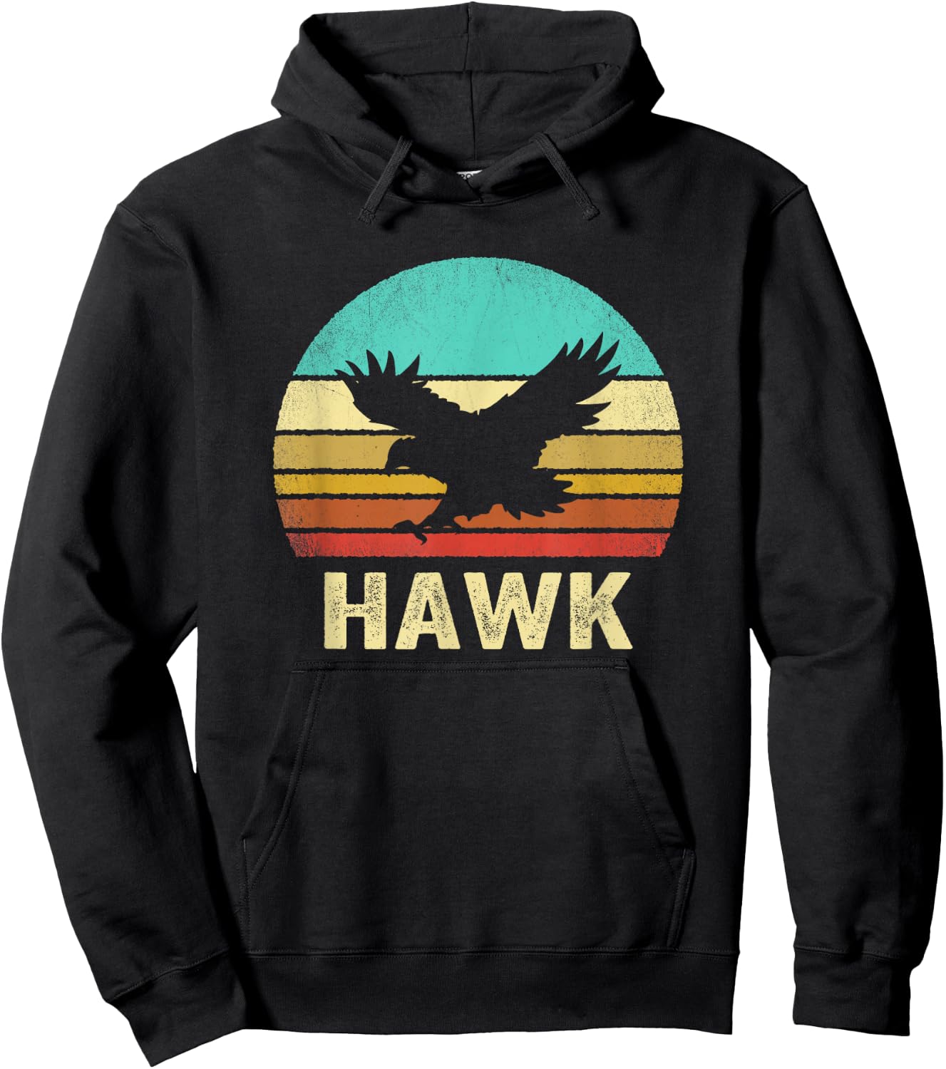 Vintage Hawk Shirt Sunset Hoodie - Hoodie | Black