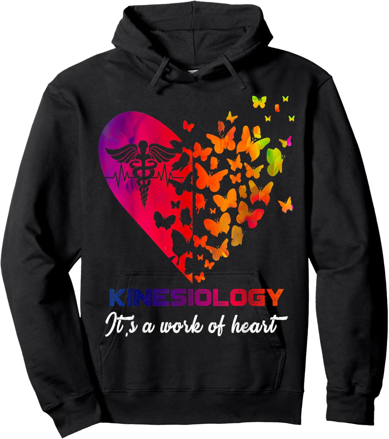 Kinesiology It's A Work of Heart Kinesiologist Graduation Hoodie - Hoodie | Black