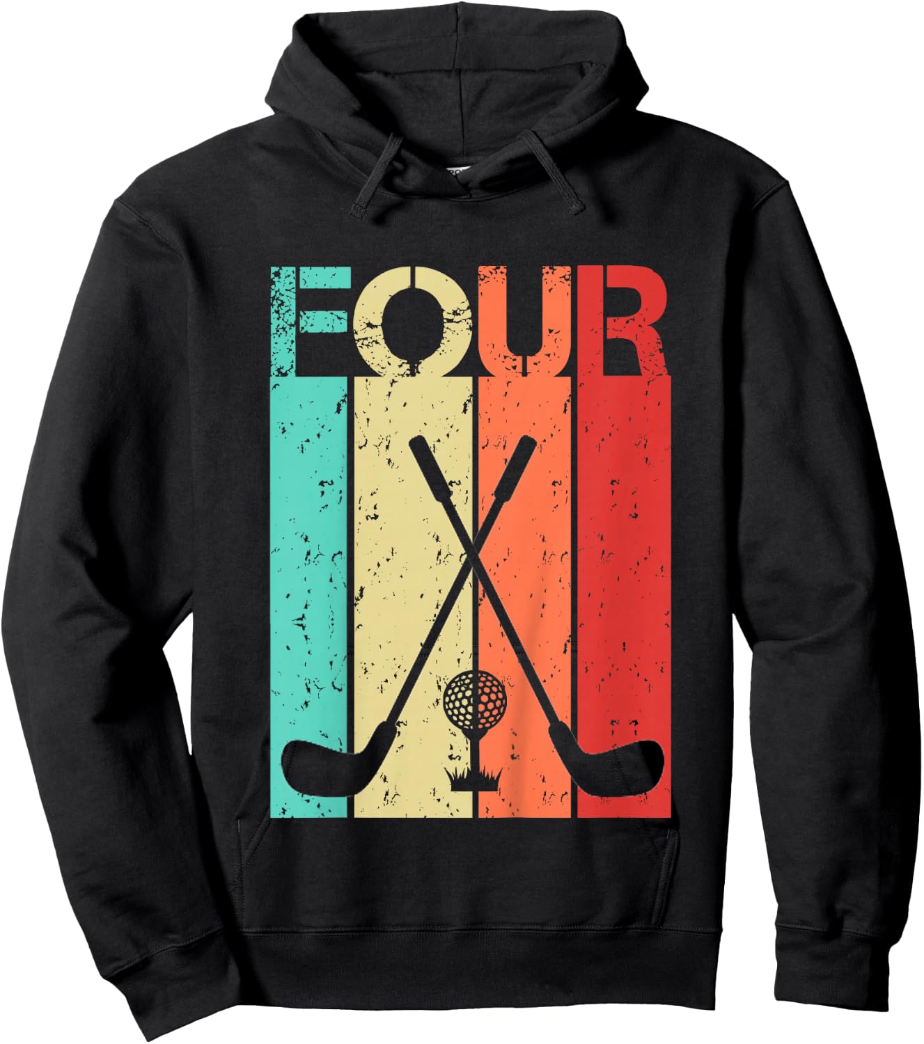 Golf 4 Birthday Boy Girl Golf 4 Year Old Hoodie - Hoodie | Black