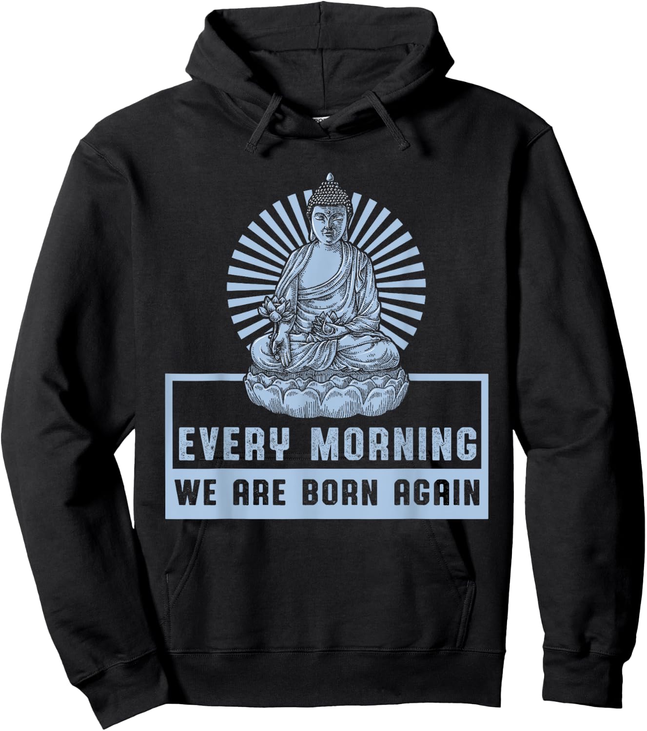 Every Morgen New Born Meditation Yoga Zen Buddha Gift Hoodie - Hoodie | Black