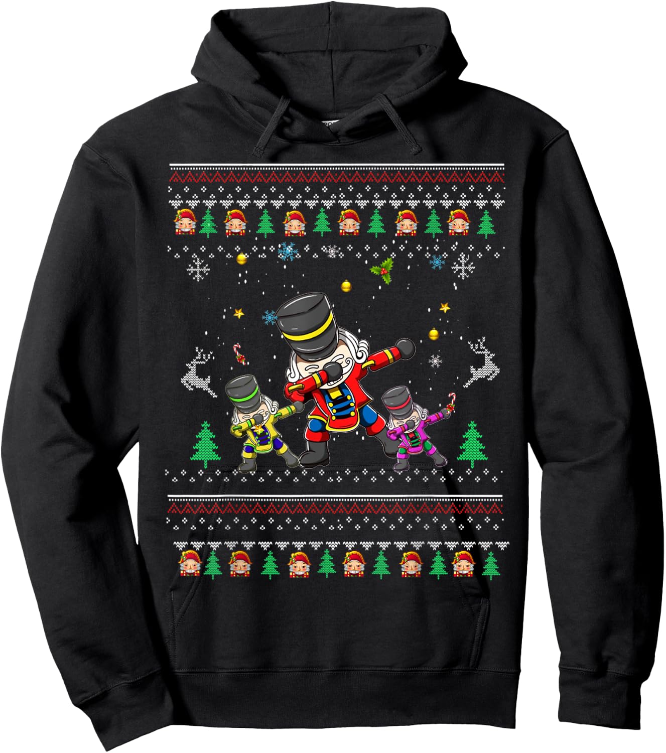Ugly Dabbing Nutcracker Christmas Costume Nutcracker Kids Hoodie - Hoodie | Black