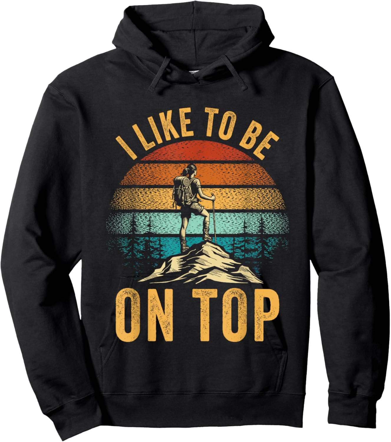 Funny Hiking Women Hoodie - Hoodie | Black