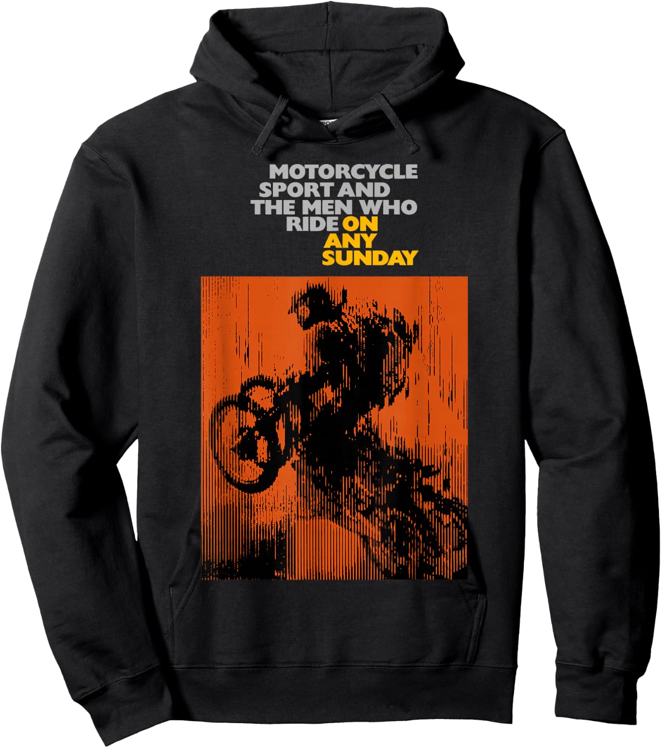 On Any Sunday 1971 Vintage Motorcycle Movie Poster Hoodie - Hoodie | Black