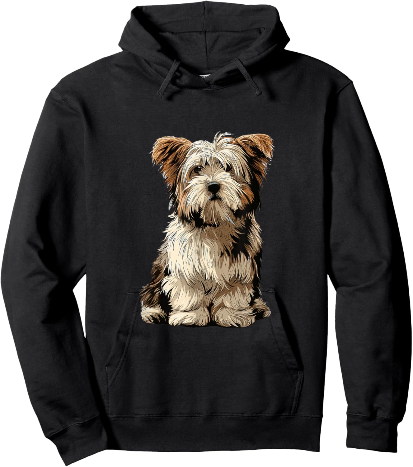 Biewer Terrier Dog Illustration Hoodie - Hoodie | Black