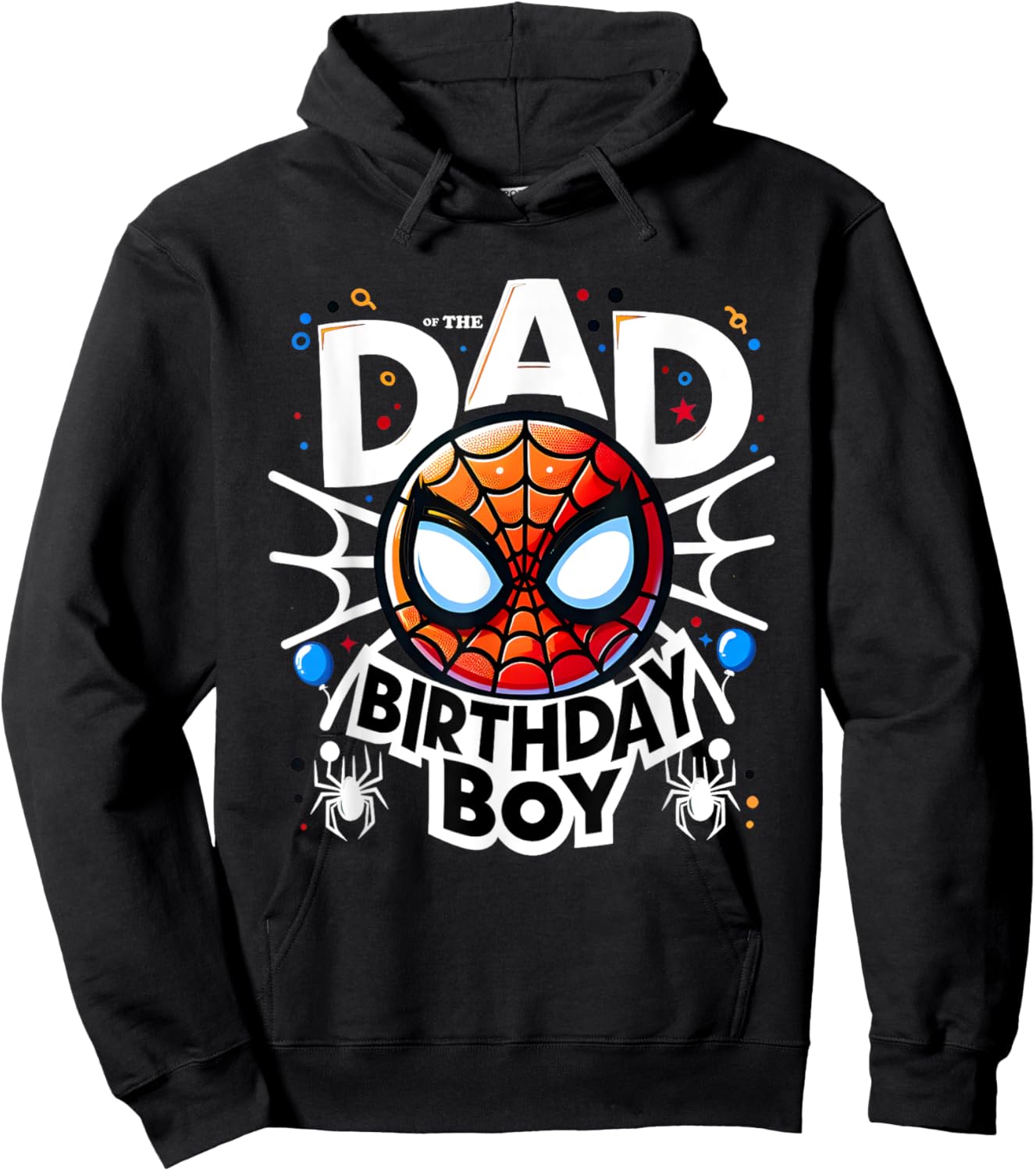 Dad, Birthday Child, Spider Family Matching Hoodie - Hoodie | Black