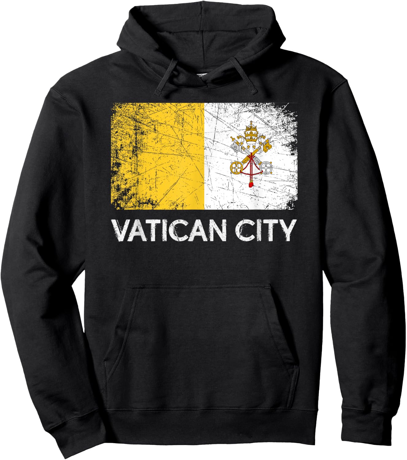 Vatican Flag | Vintage Made In Vatican Gift Hoodie - Hoodie | Black