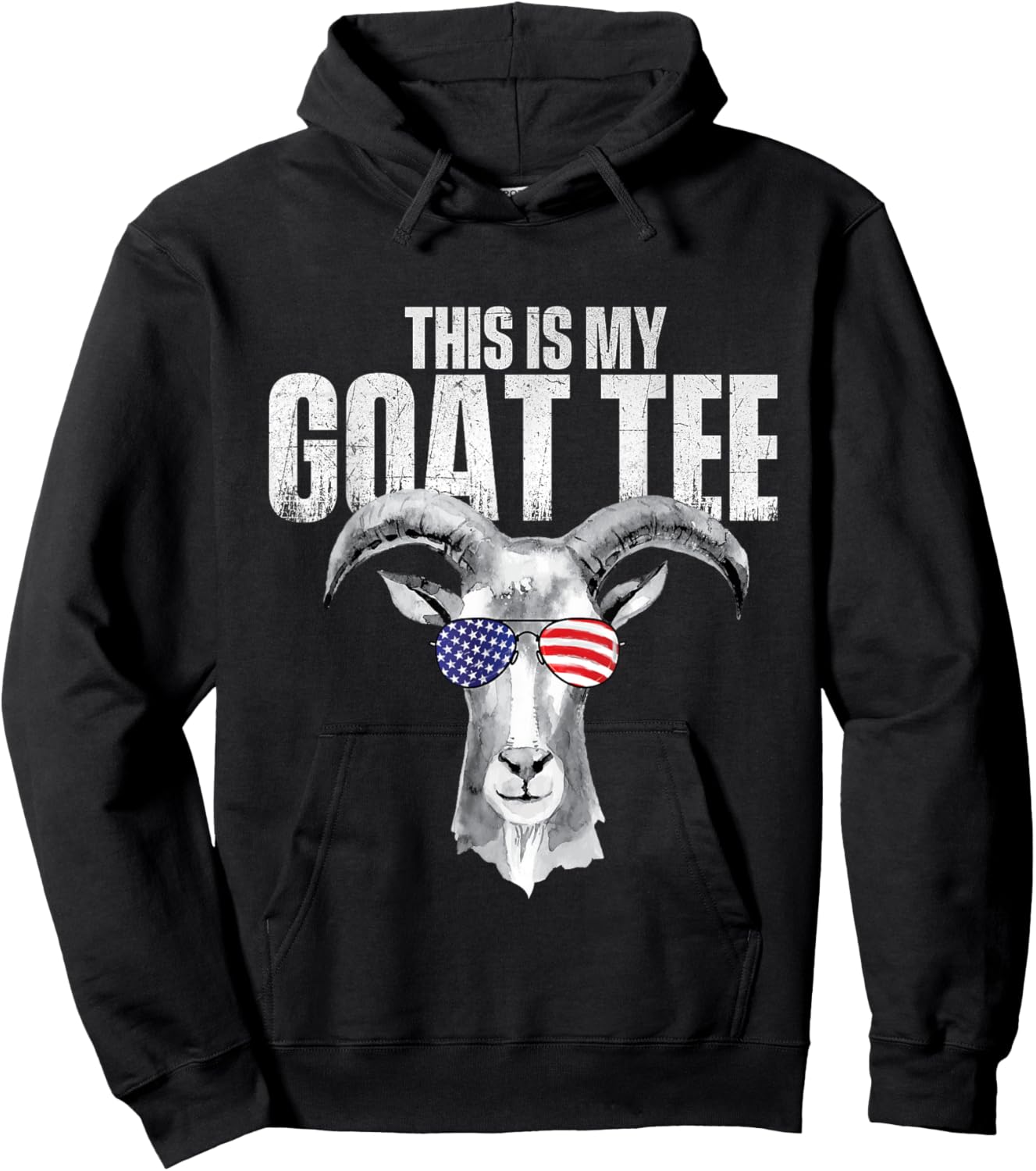 This Is My Goat - USA American Flag Goats Farm Animal Girls Kids Men Hoodie - Hoodie | Black