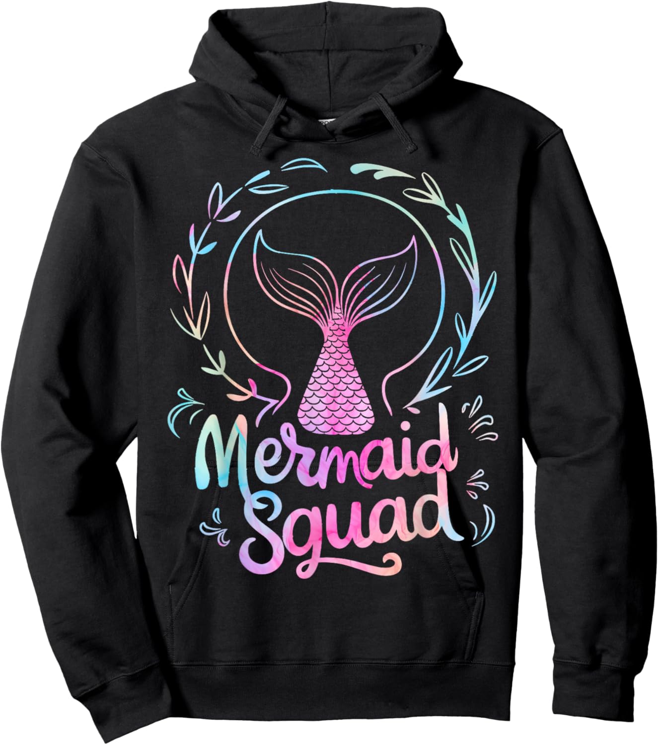 Mermaid Squad Of The Birthday Mermaid Hoodie - Hoodie | Black
