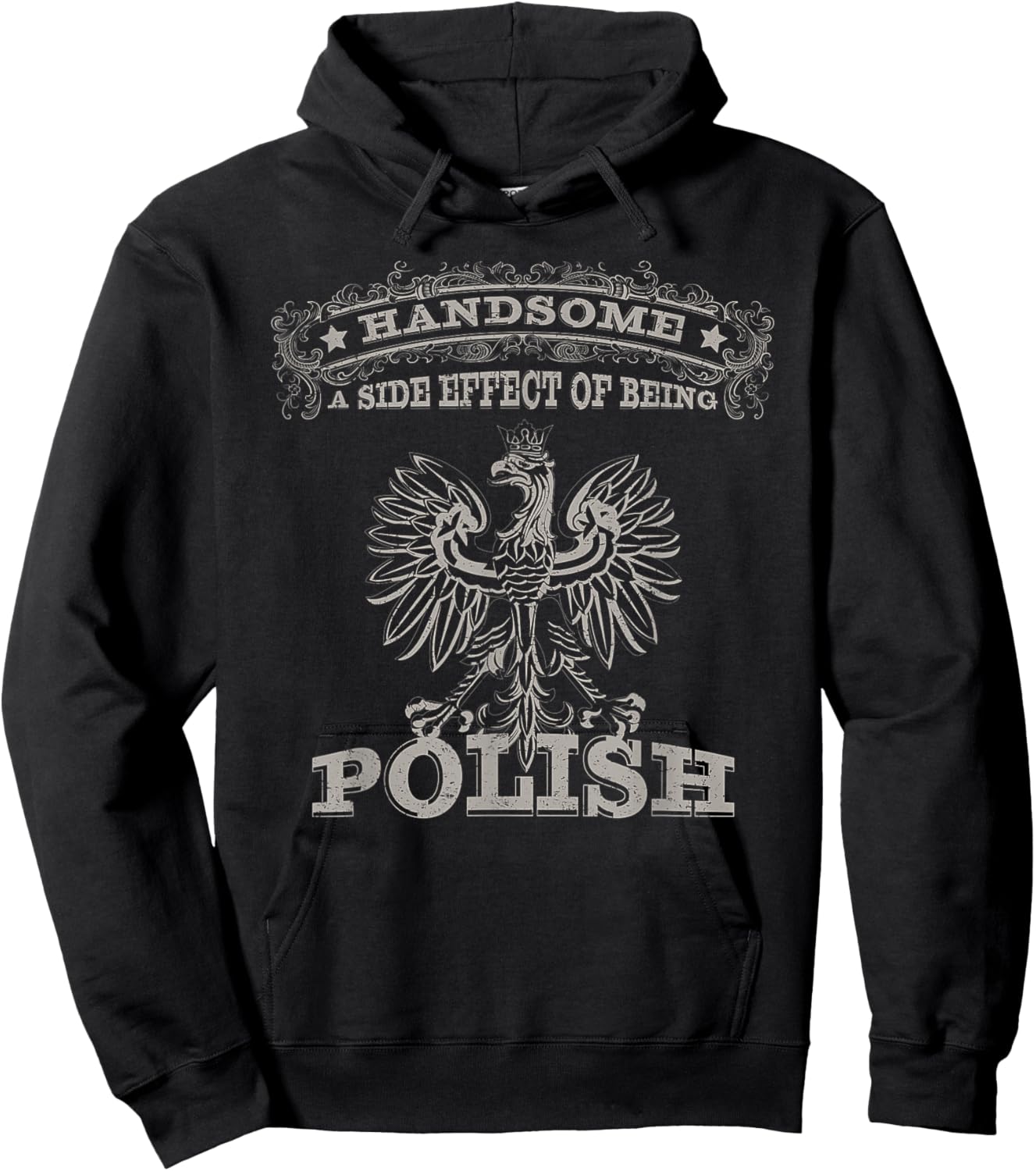 Funny Polish Gifts, Polish Pride, Handsome Polish Man Hoodie - Hoodie | Black